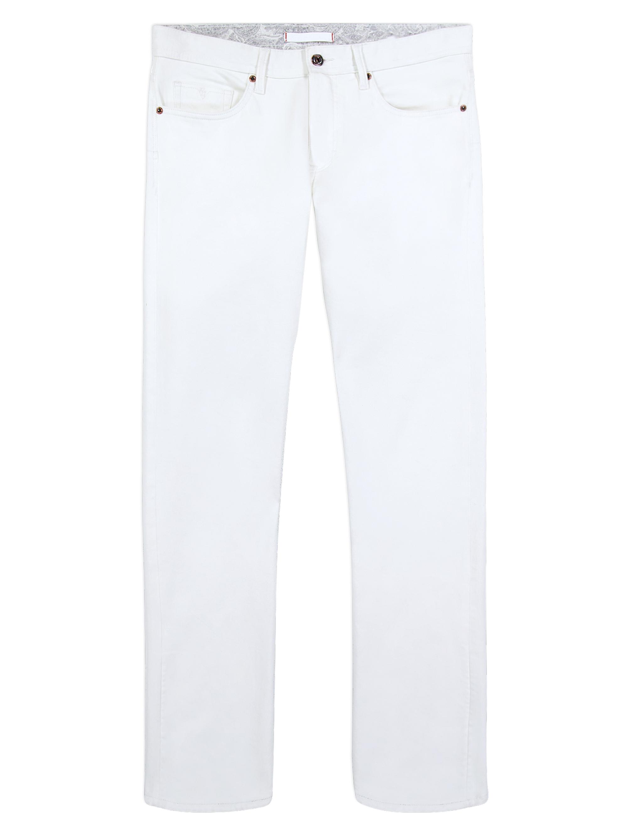 Robert Graham Men's Cadiz Solid Straight-Leg Jeans - White | Thumbnail 7
