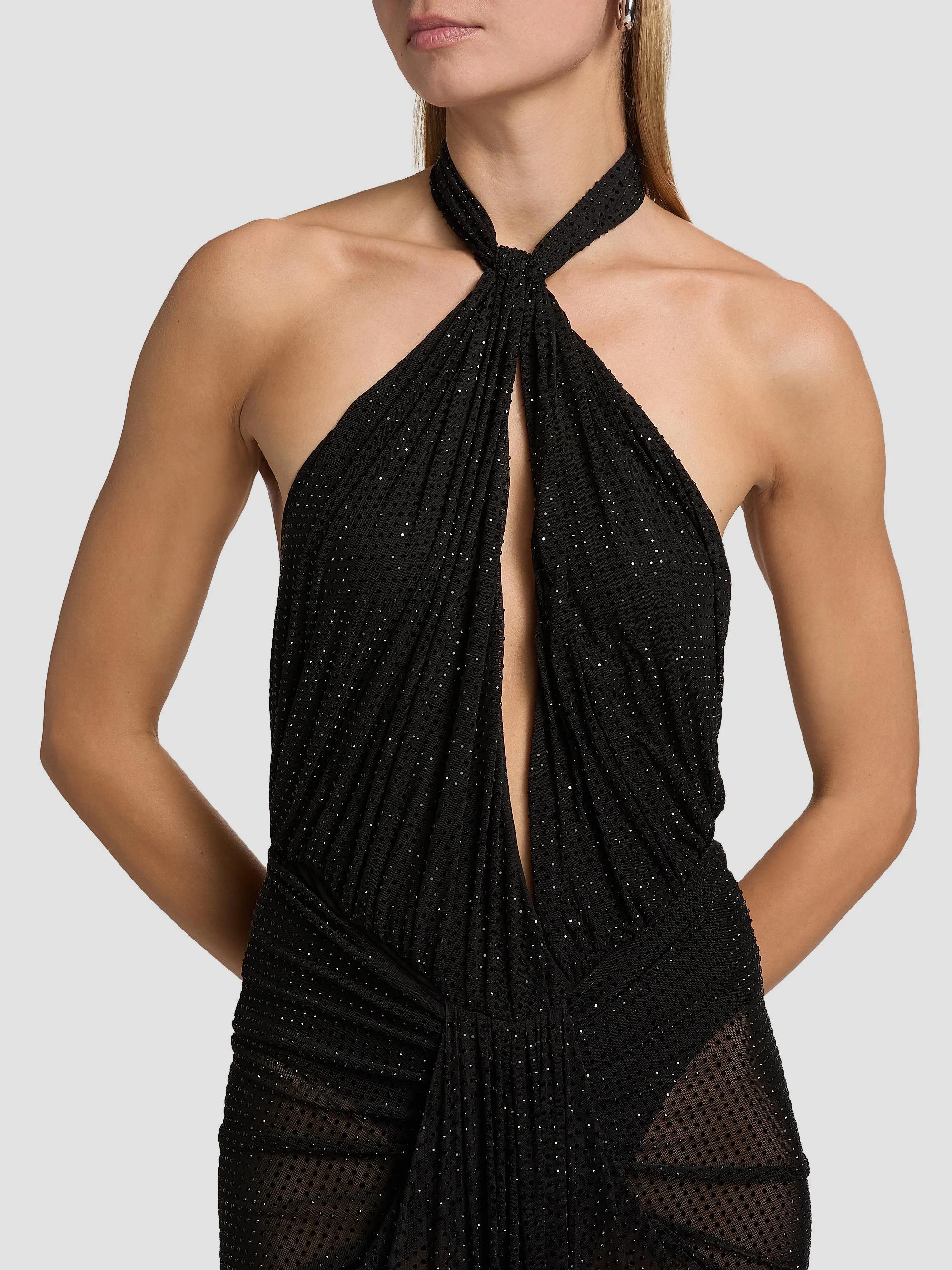 Ronny Kobo Katia Rhinestone-Embellished Maxi Dress