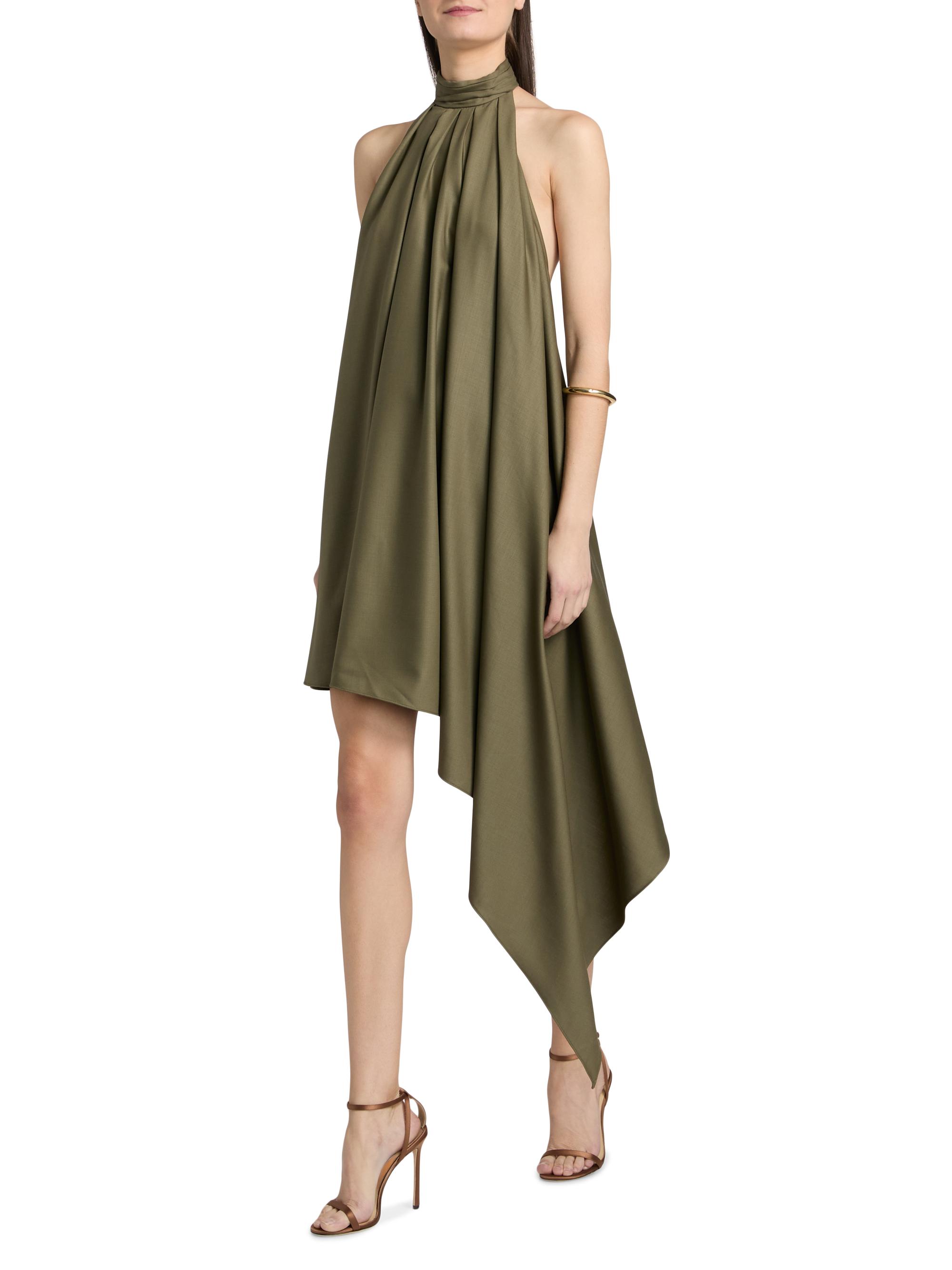 fleur asymmetric dress Bec + Bridge Fleur Asymmetrical Midi Dress in Avocado