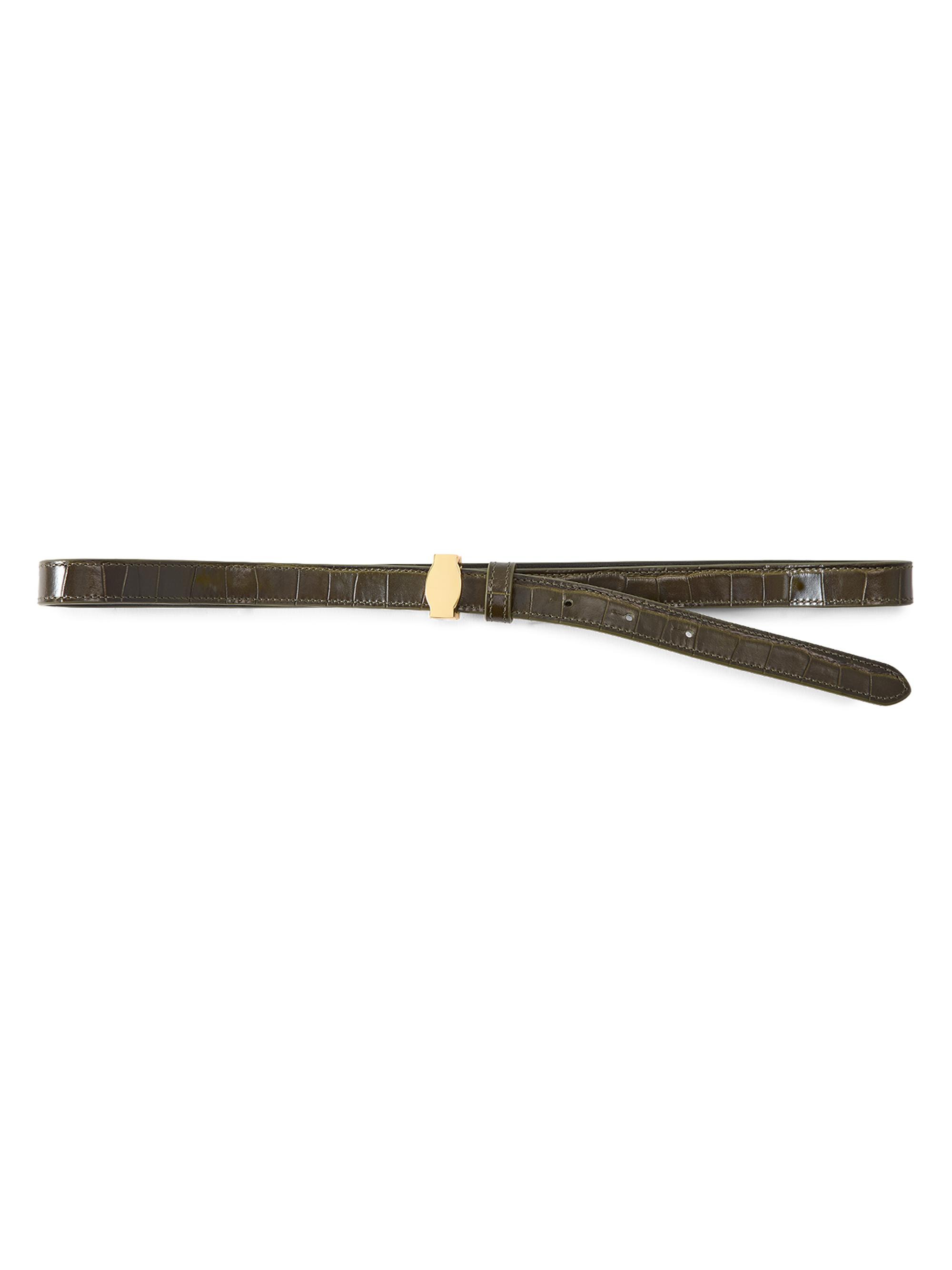 Veronica Beard Women's Dash Croc-Embossed Leather Belt - Cypress | Thumbnail 4