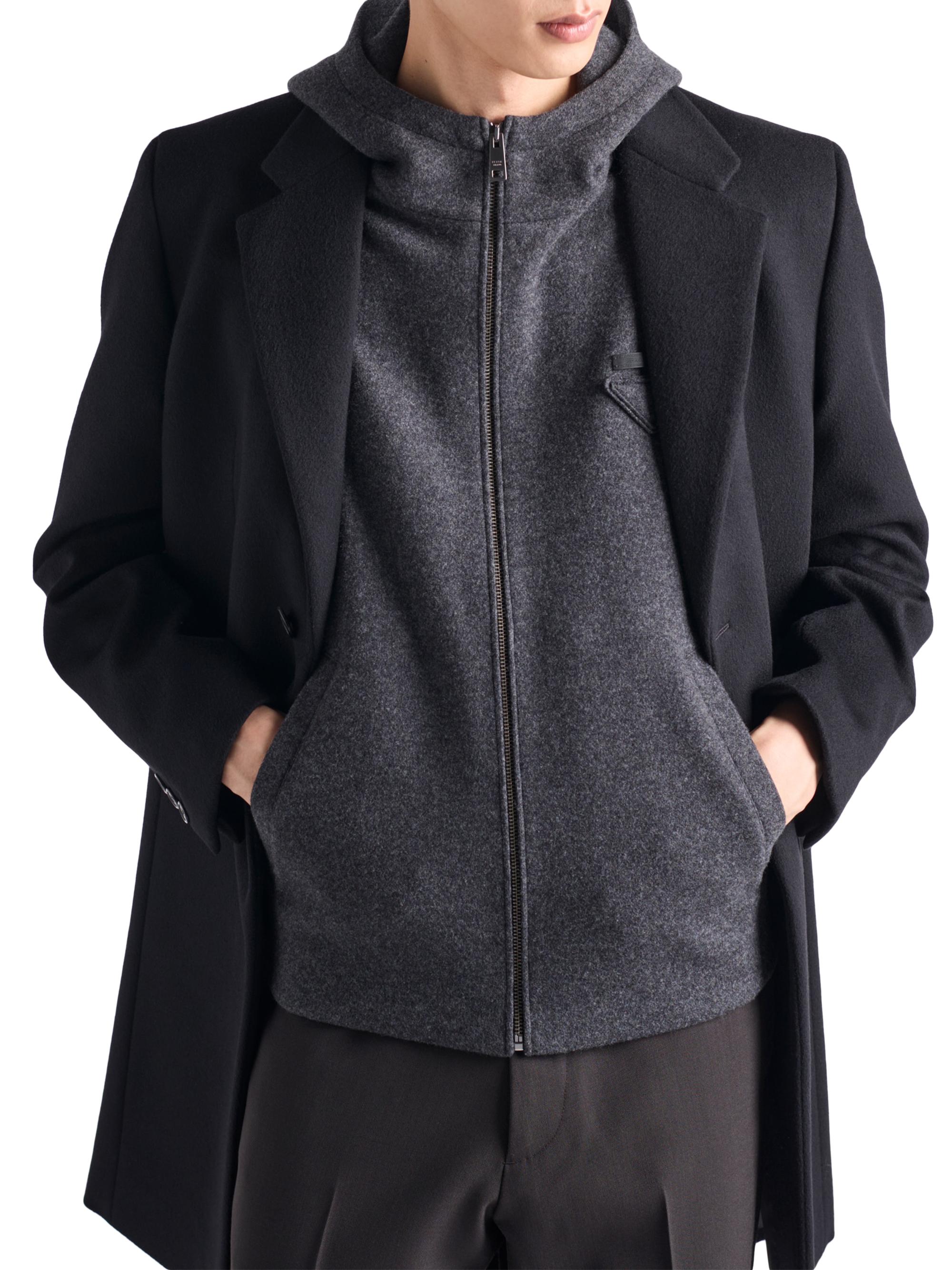 PRADA ベスト GILET FELPA GRAFITE Prada Wool and Cashmere Zipper Vest | Saks Fifth Avenue