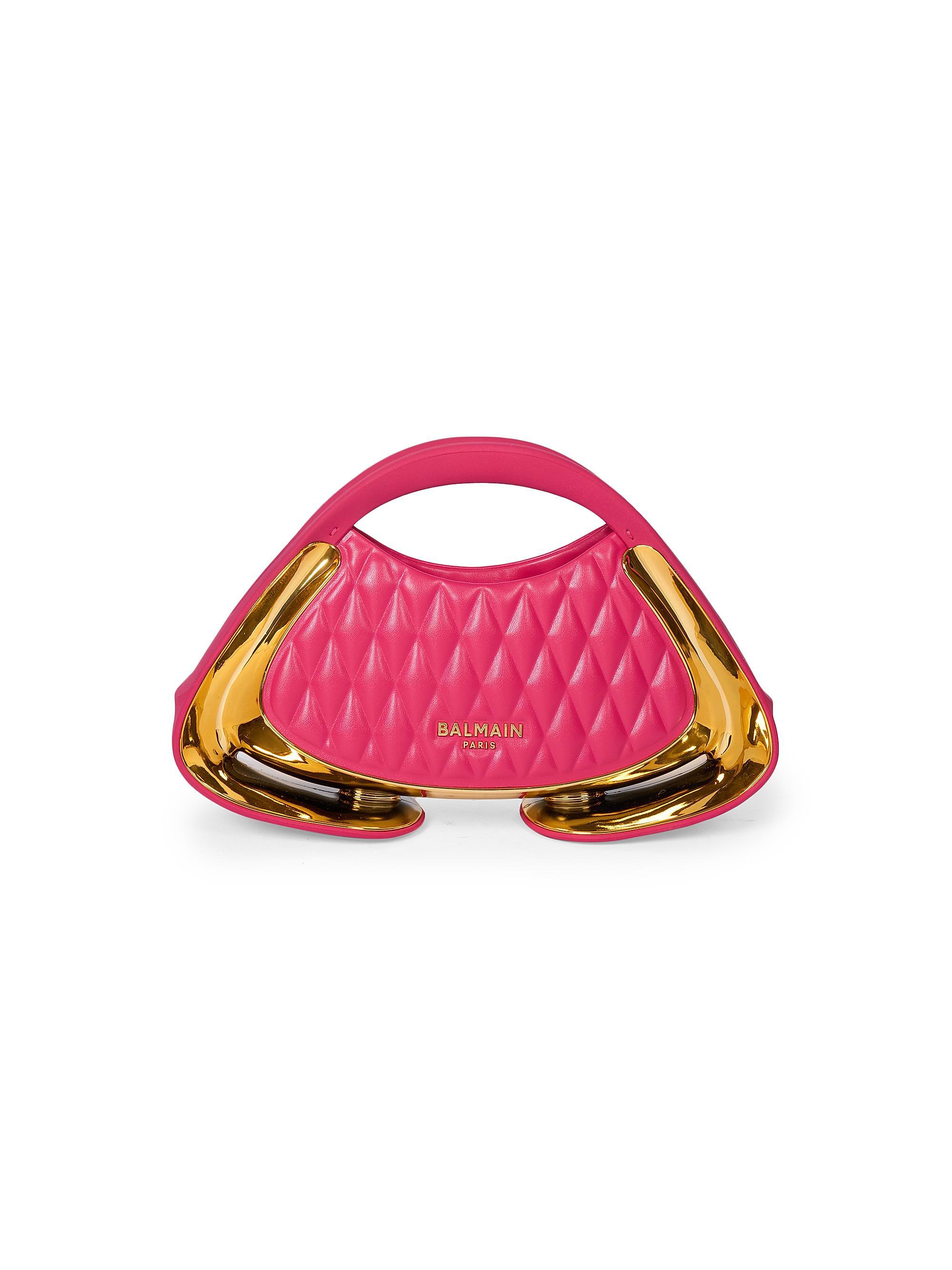 Balmain Women's  Jolie Madame Quilted Faux-Leather Top Handle Bag - Rose Fuchsia