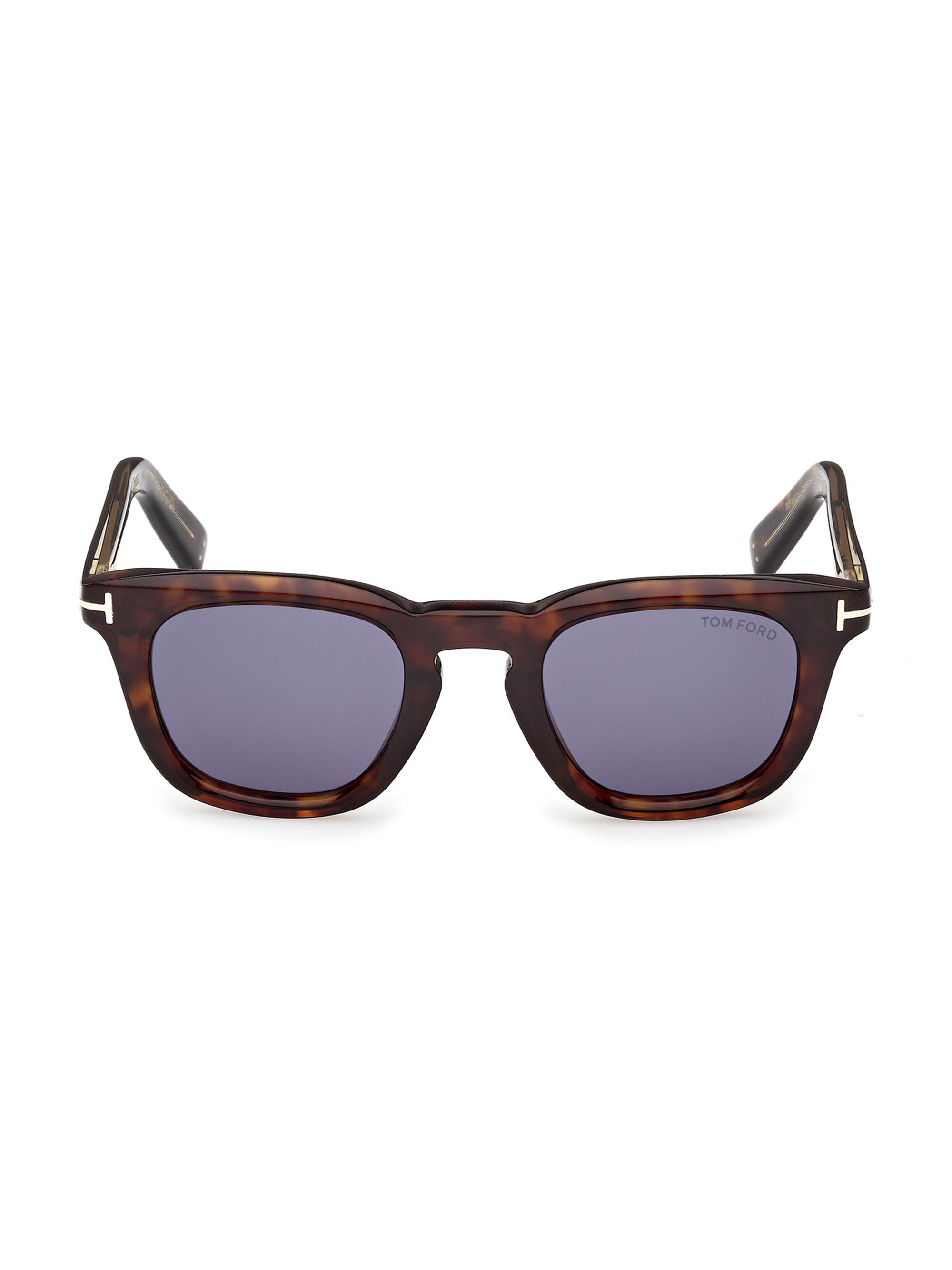 TOM FORD Men's  Icon 48MM Square Sunglasses - Dark Havana Blue