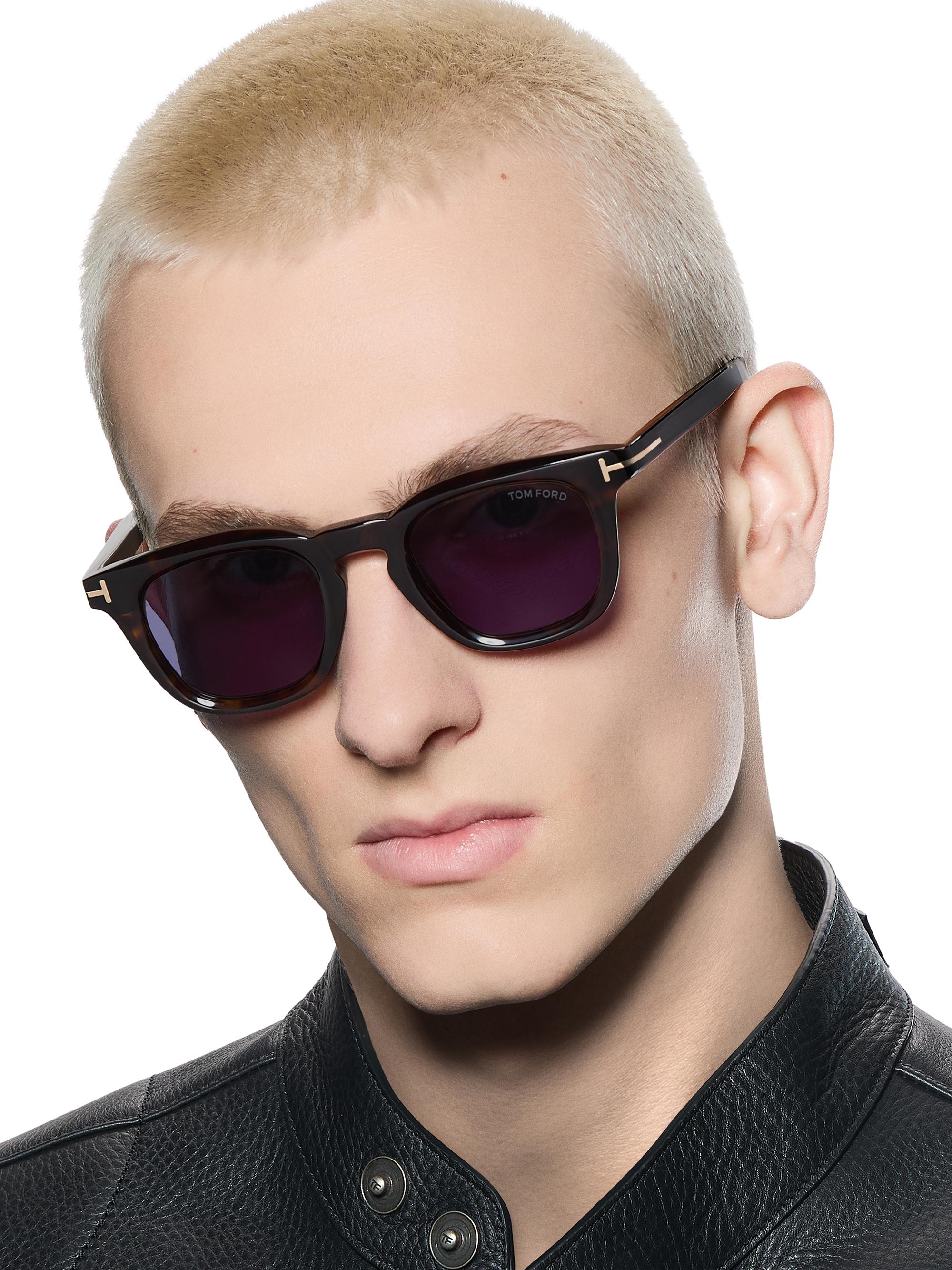 sako TOMFORD サングラス TOM FORD (トムフォード) サングラス ボストン ブルーレンズ メンズ