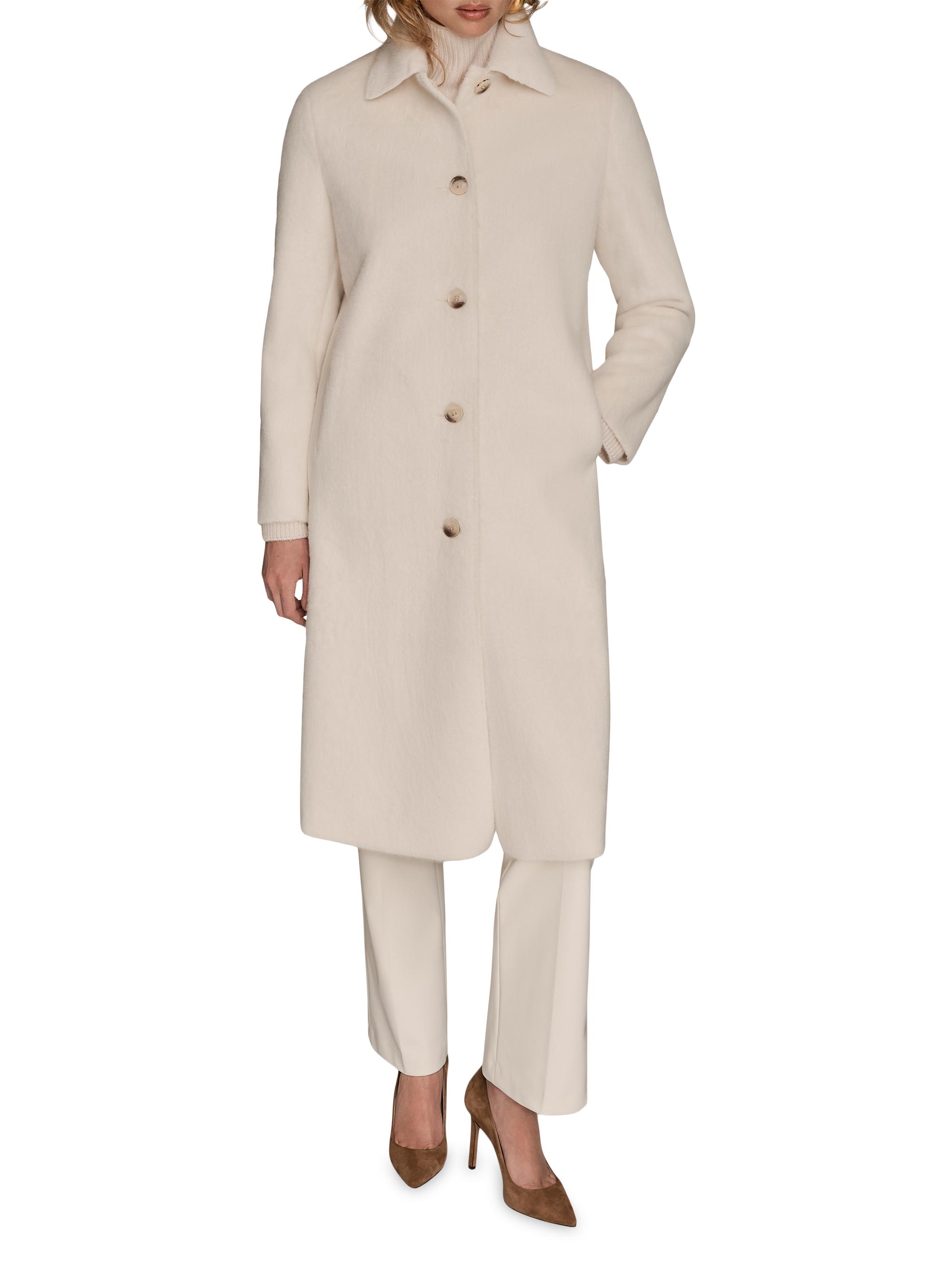 Donna Karan Women's Faux-Fur Single-Breasted Coat -