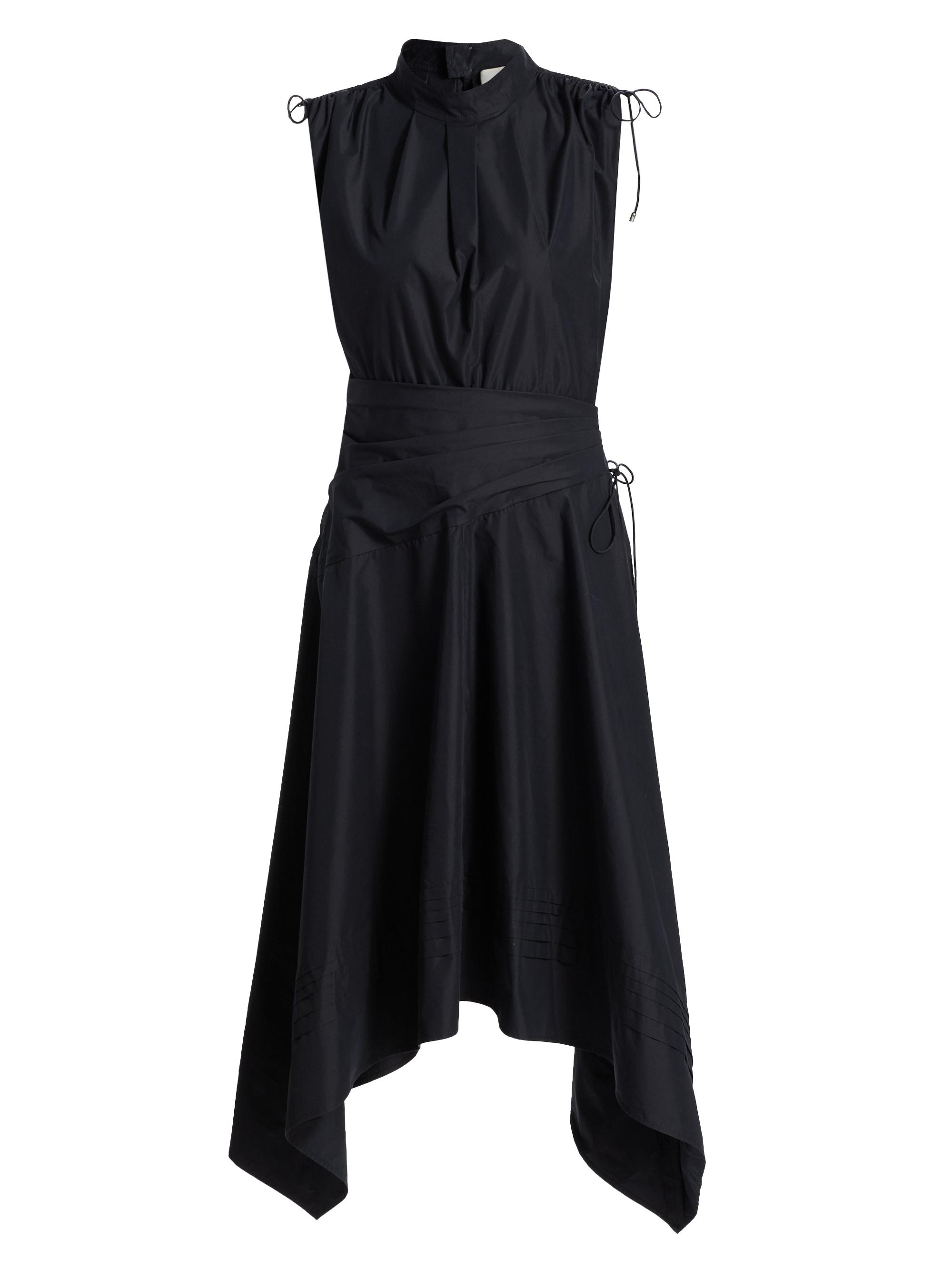 3.1 Phillip Lim Women's Poplin Ruched Midi-Dress - Midnight