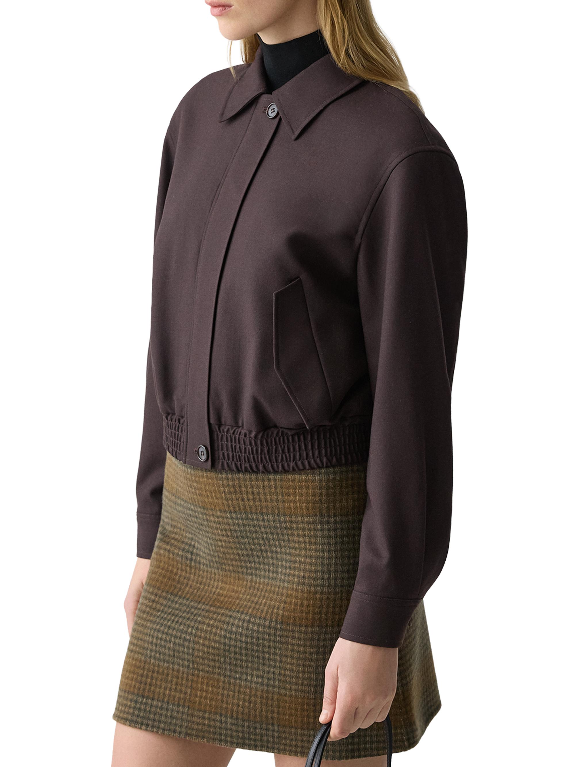 Theory Wool-Blend Crop Track Jacket | Saks Fifth Avenue