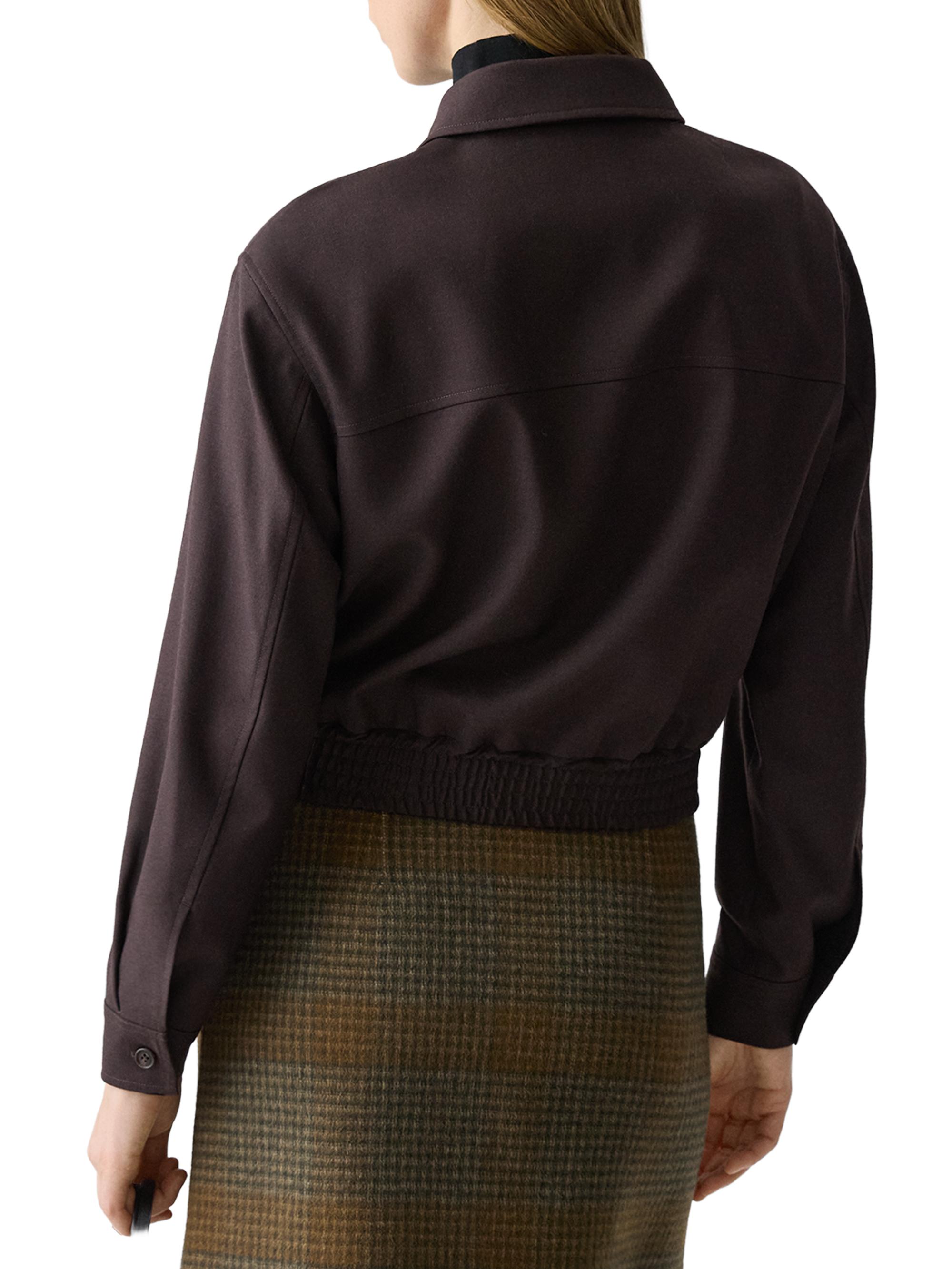 Theory Wool-Blend Crop Track Jacket | Saks Fifth Avenue