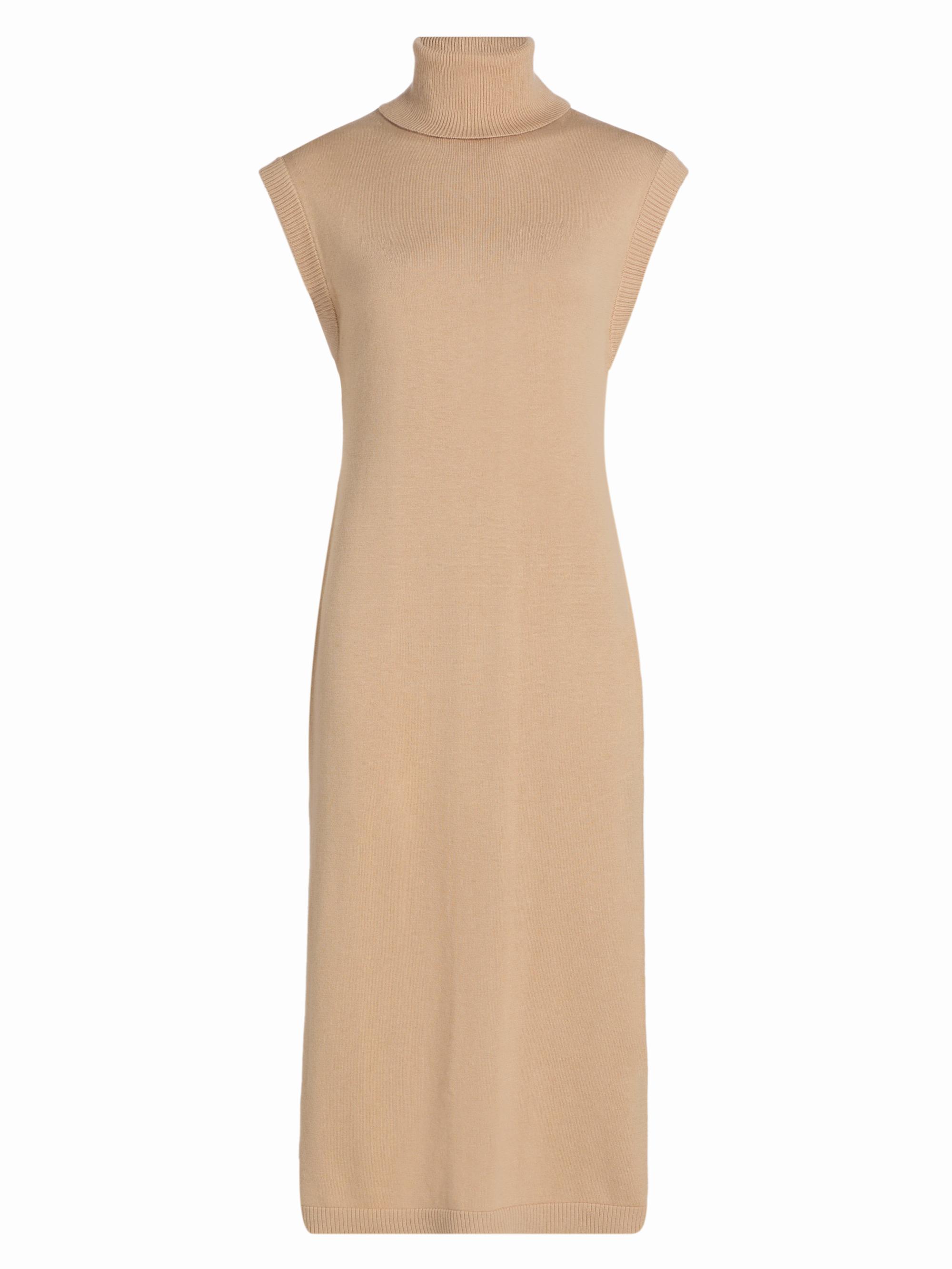 SIMKHAI Women's Cotton-Cashmere Turtleneck Midi-Dress - Light Camel