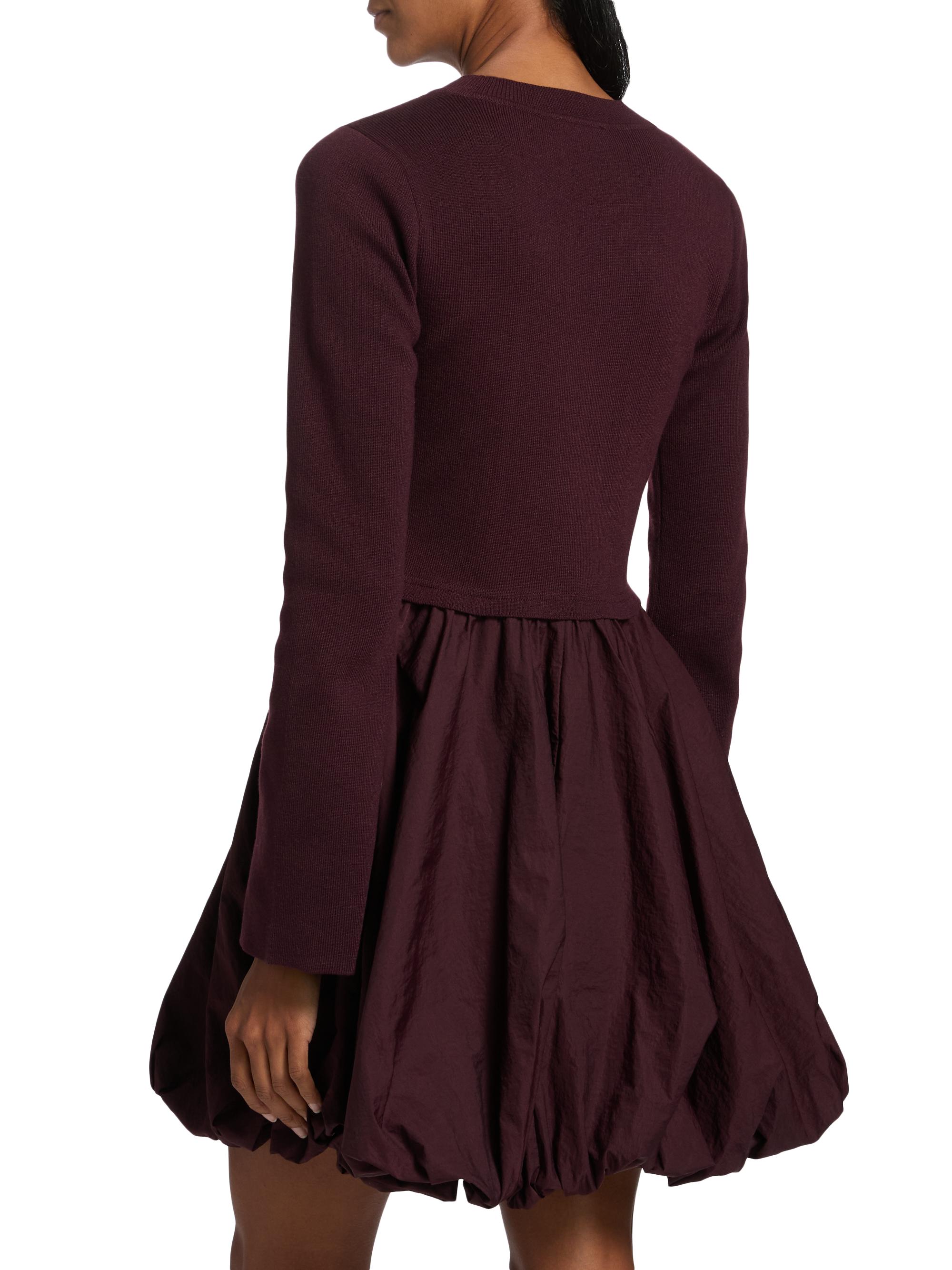 If Only Studio Mixed-Media Balloon-Skirt Minidress | Saks Fifth Avenue