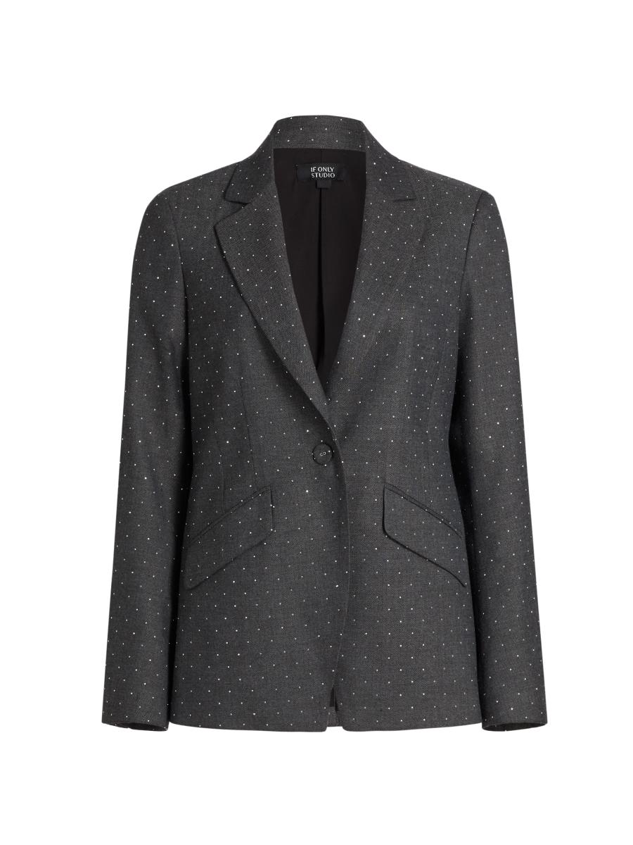 If Only Studio Women's The Shaped Dotted Blazer
