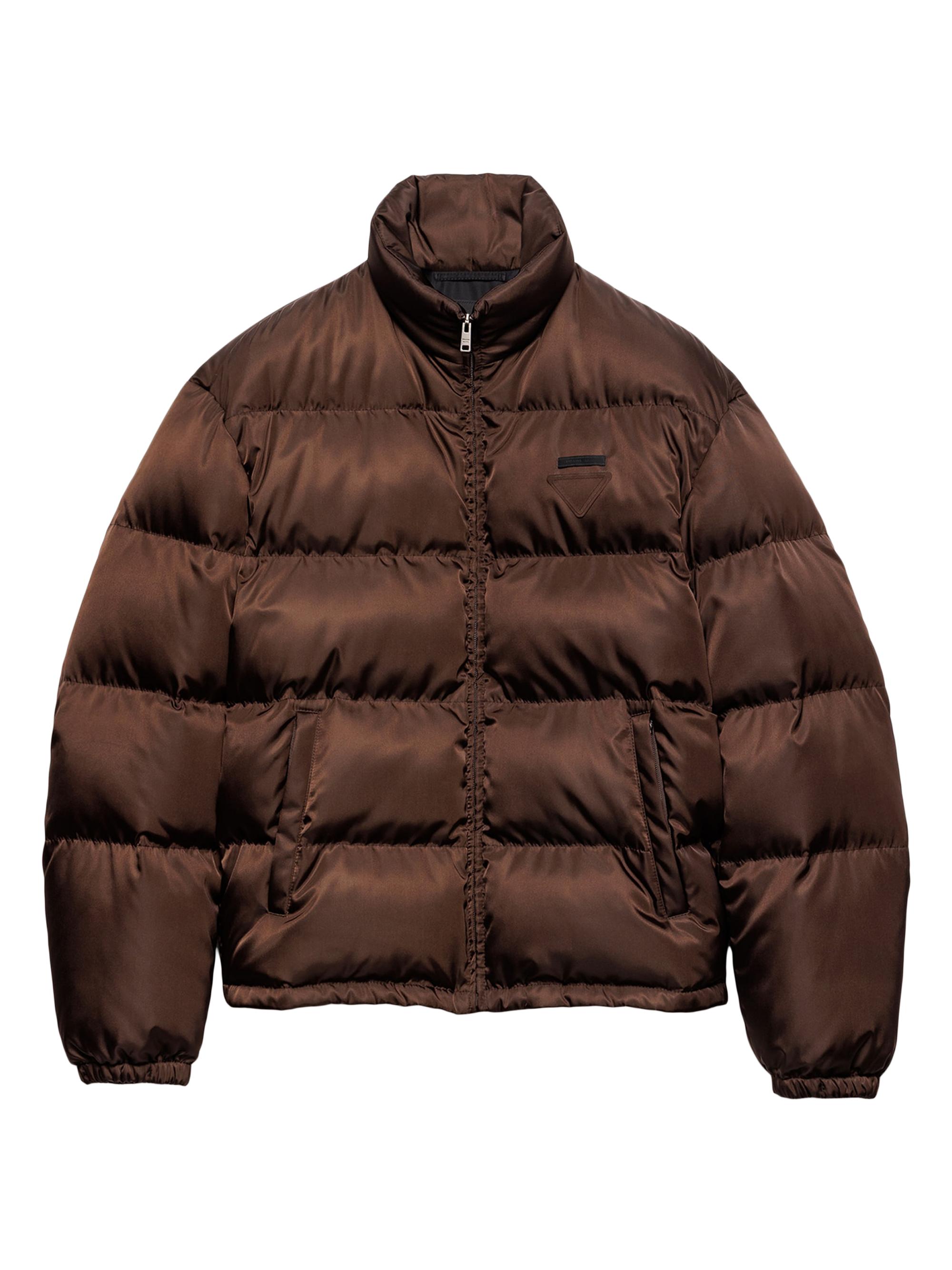 ジャケット・アウター PRADA Brown Down Jacket Prada Cropped Re-Nylon Down Jacket | Saks Fifth Avenue