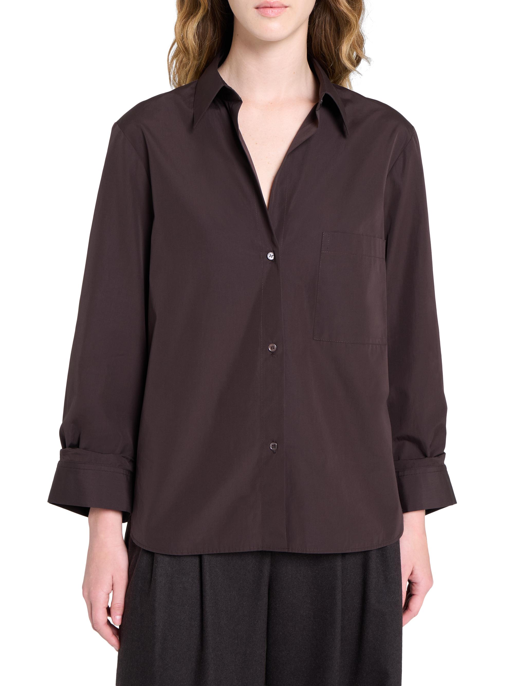 TWP Women's Next Morning Cotton Shirt - Chocolate