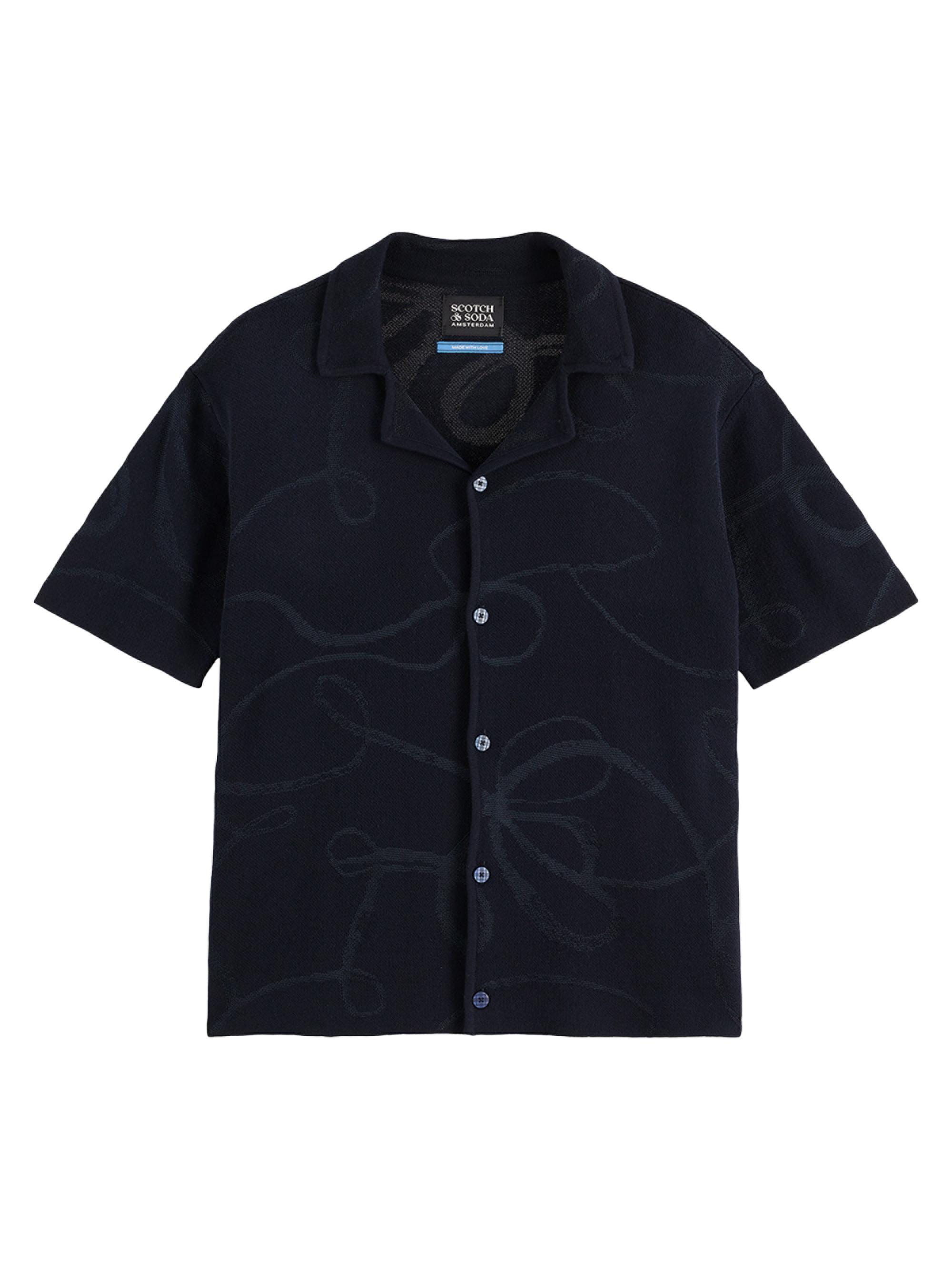 Scotch & Soda Jacquard Knit Camp Shirt | Saks Fifth Avenue