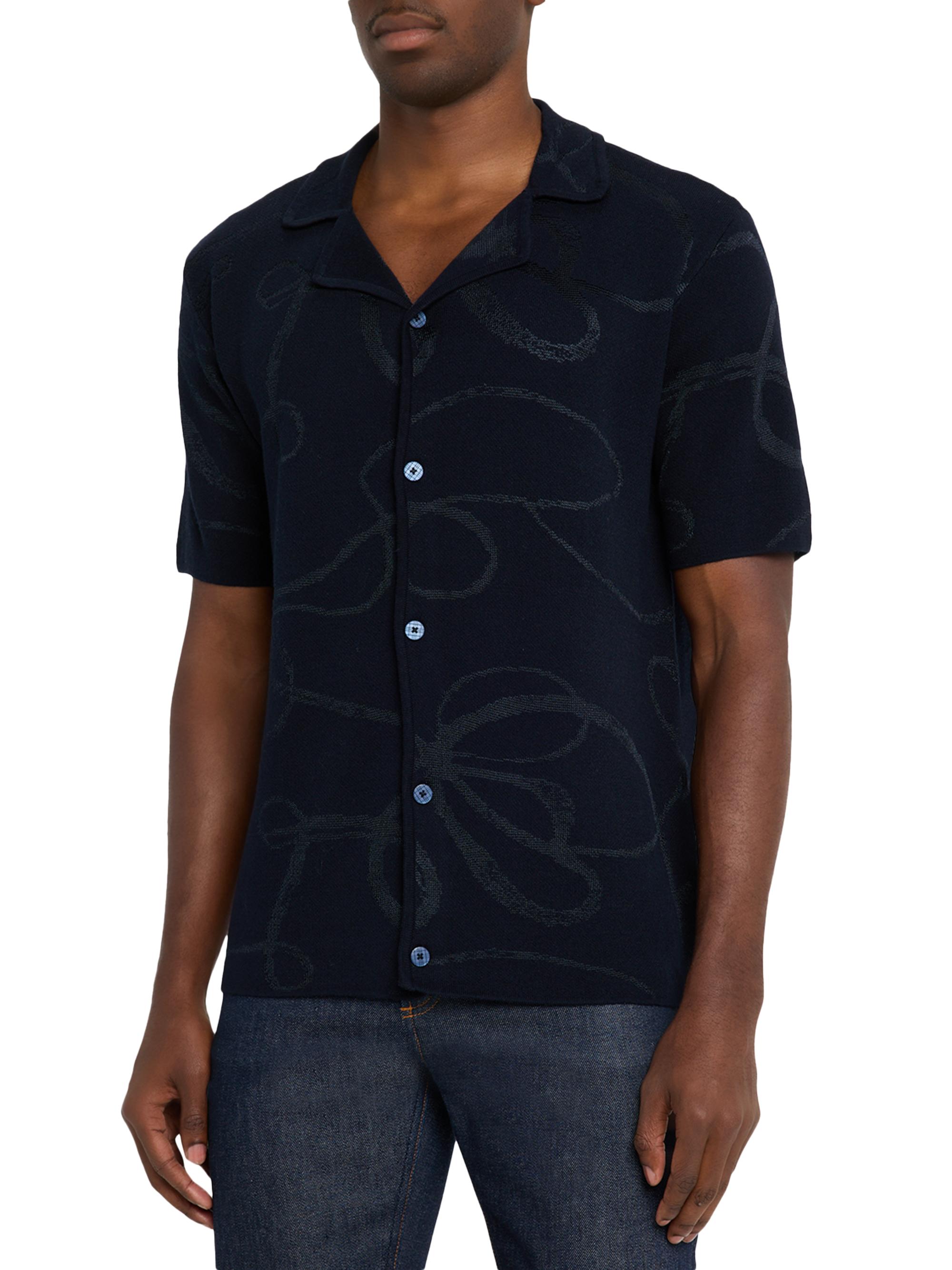Scotch & Soda Jacquard Knit Camp Shirt | Saks Fifth Avenue