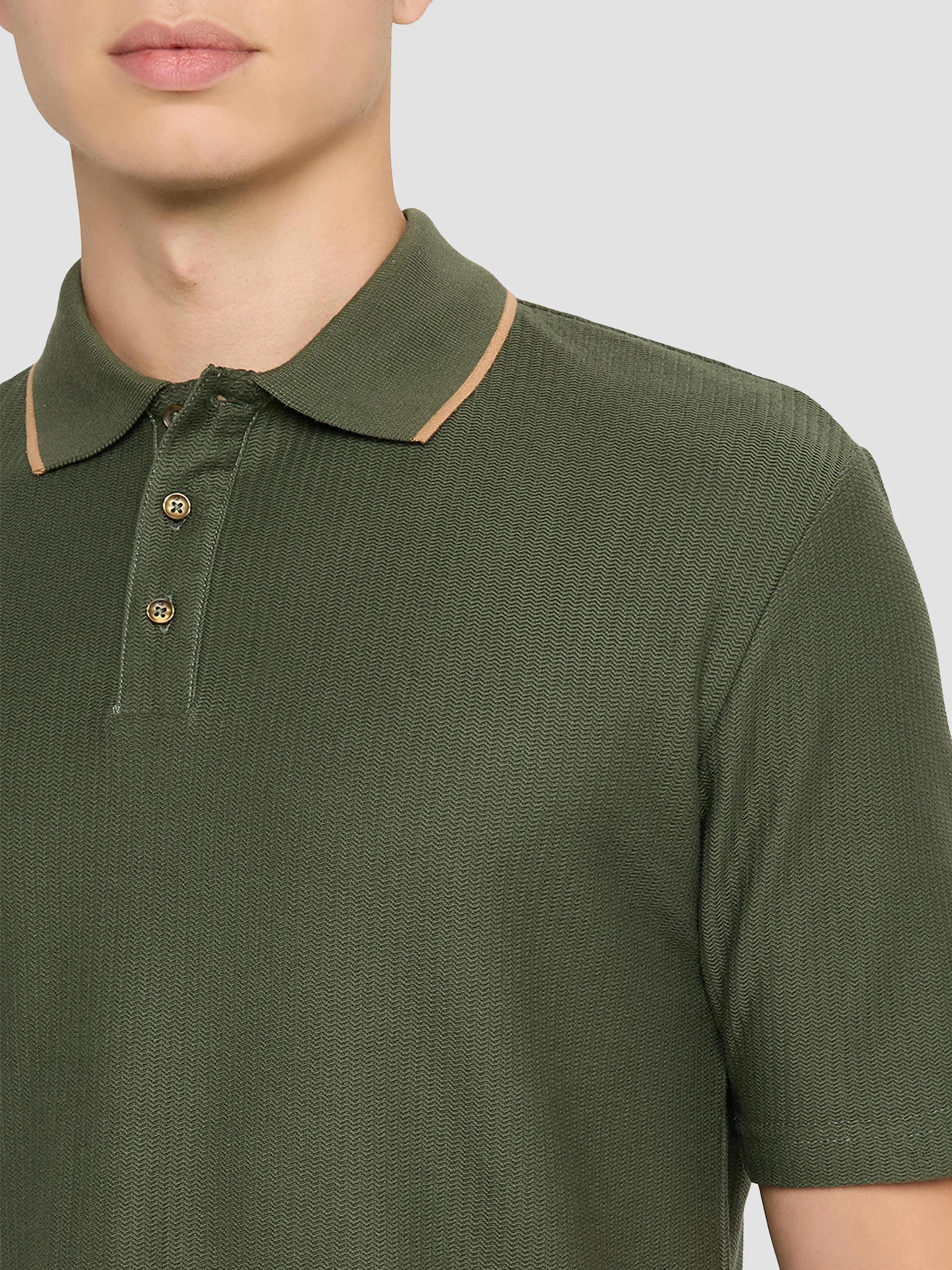 Scotch & Soda Micro-Chevron Cotton Fit Polo Shirt | Saks Fifth Avenue