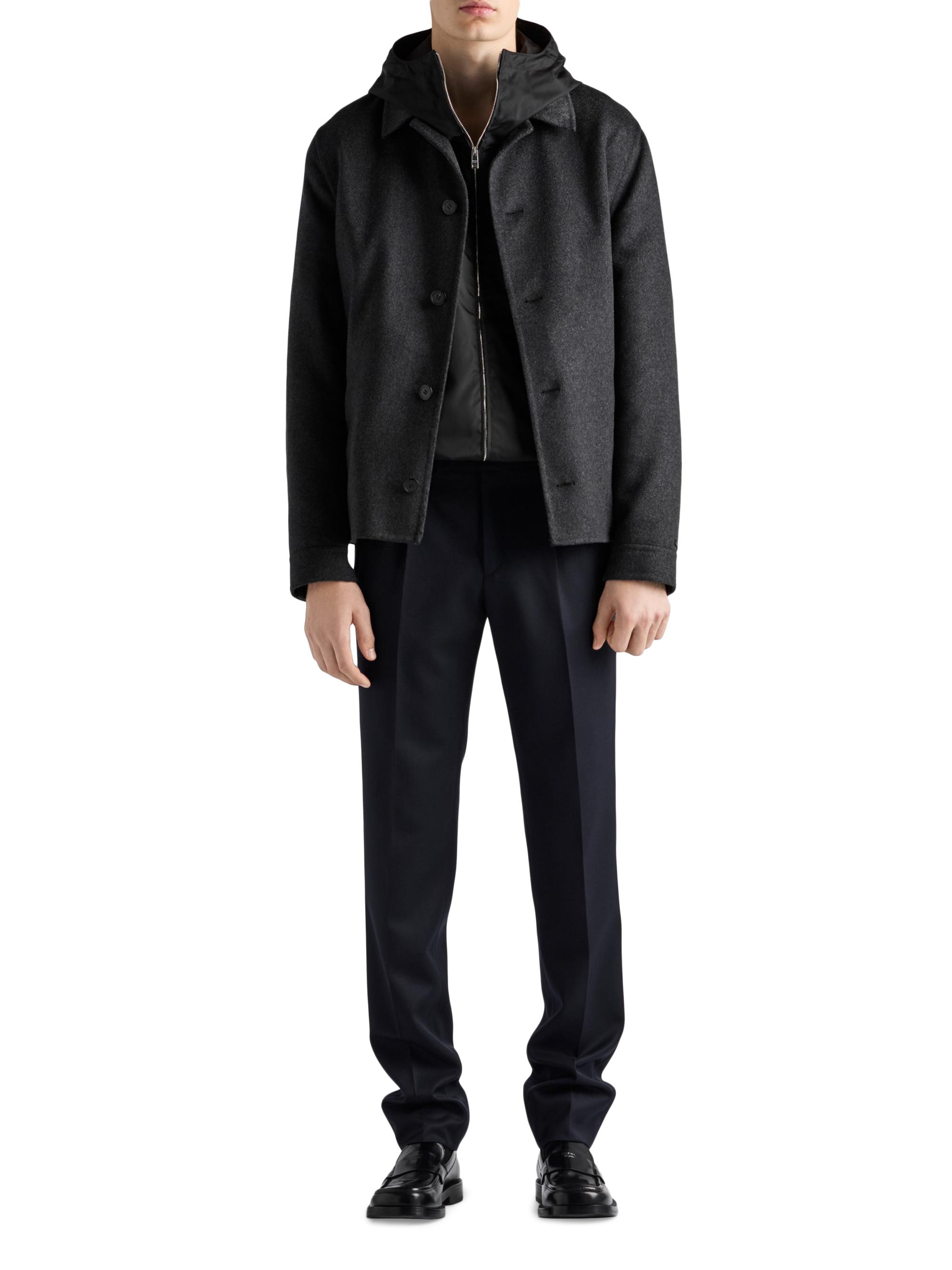 PRADA ブラックナイロンジャケット 42 Prada Re-Nylon Jacket | Saks Fifth Avenue