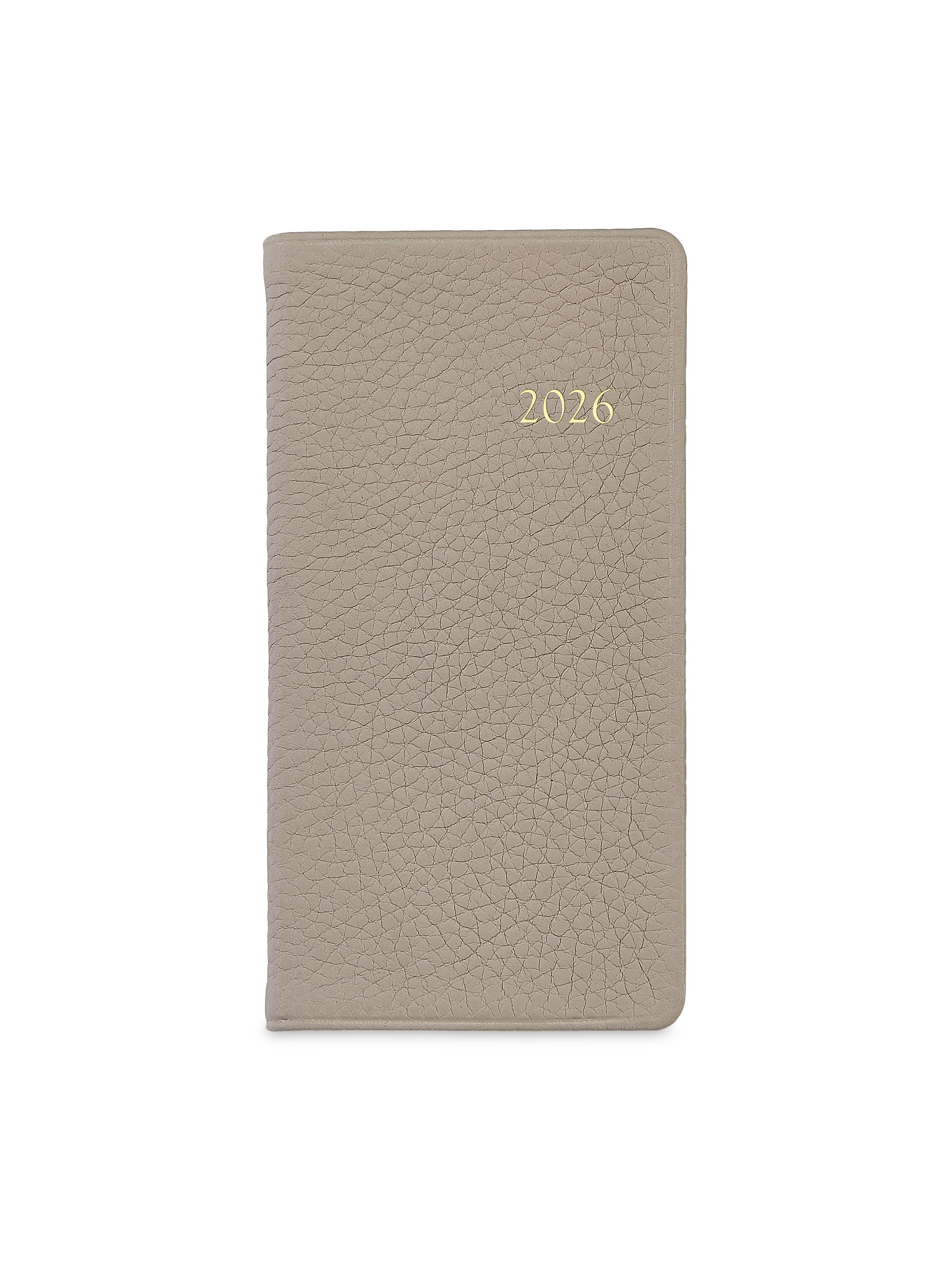 Graphic Image 2026 6" Pocket Pebble Leather Datebook - Beechwood