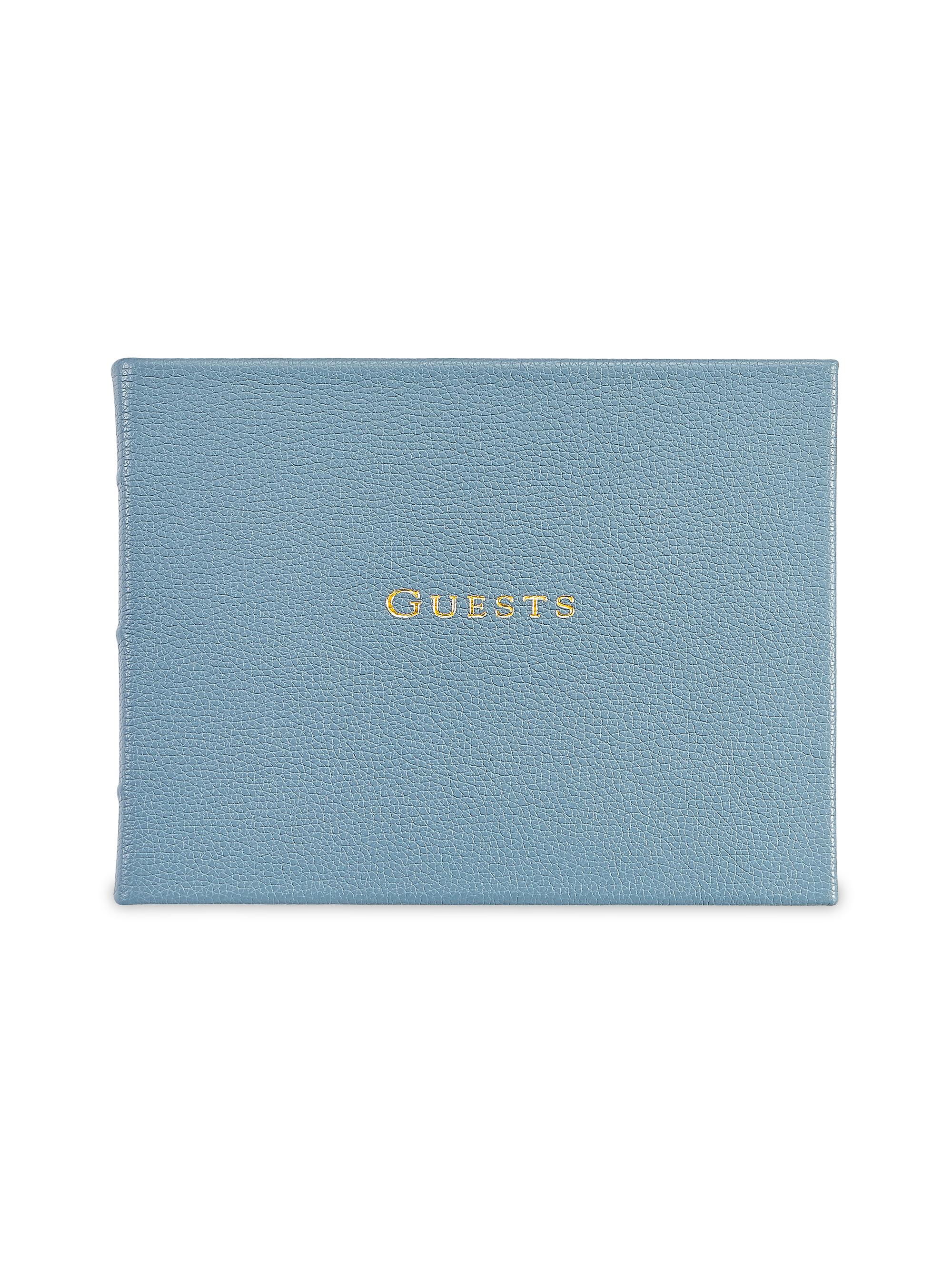 Graphic Image Leather Guest Book - Slate Blue