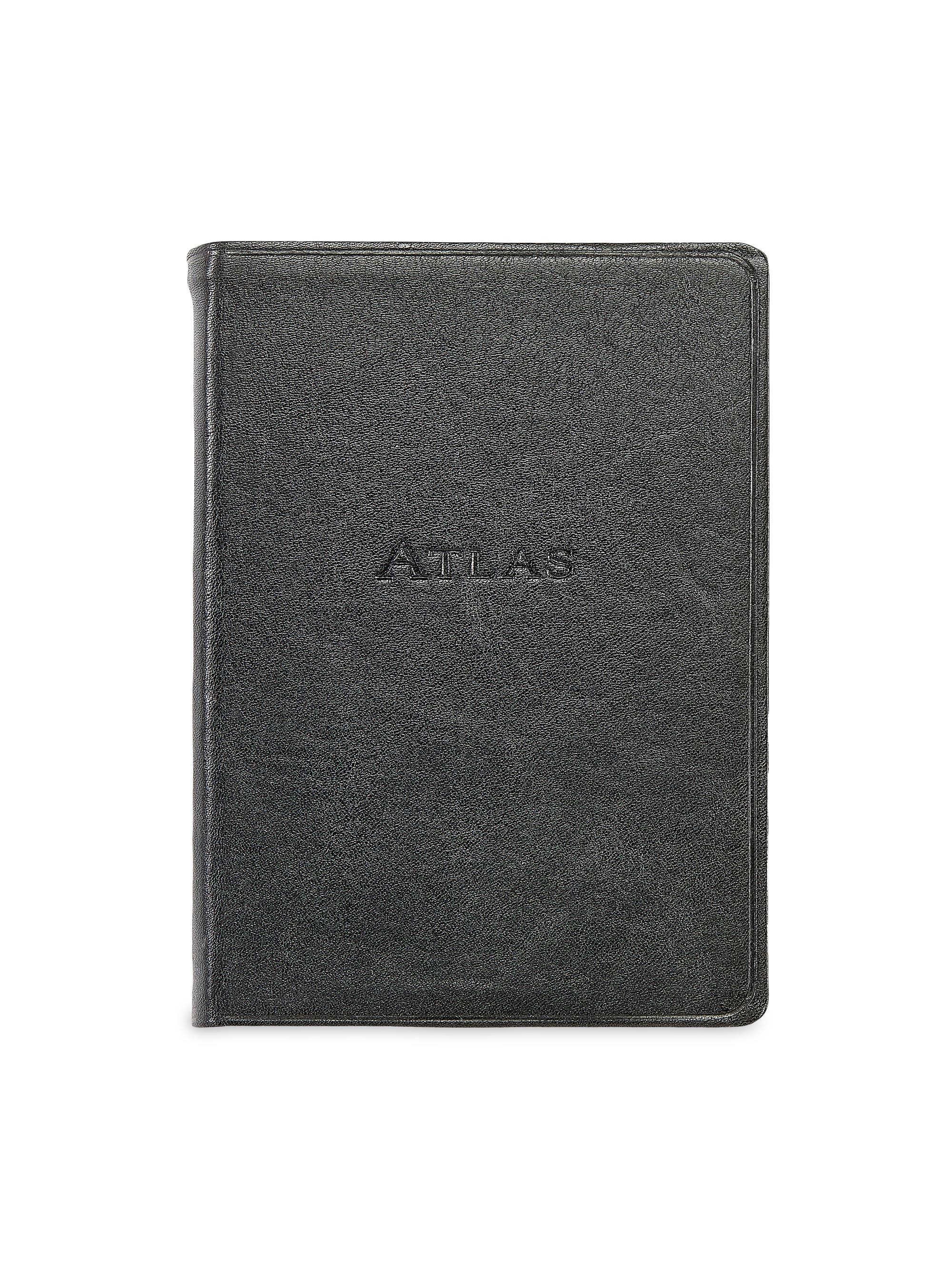 Graphic Image Leather Bound Traveler's Atlas - Onyx