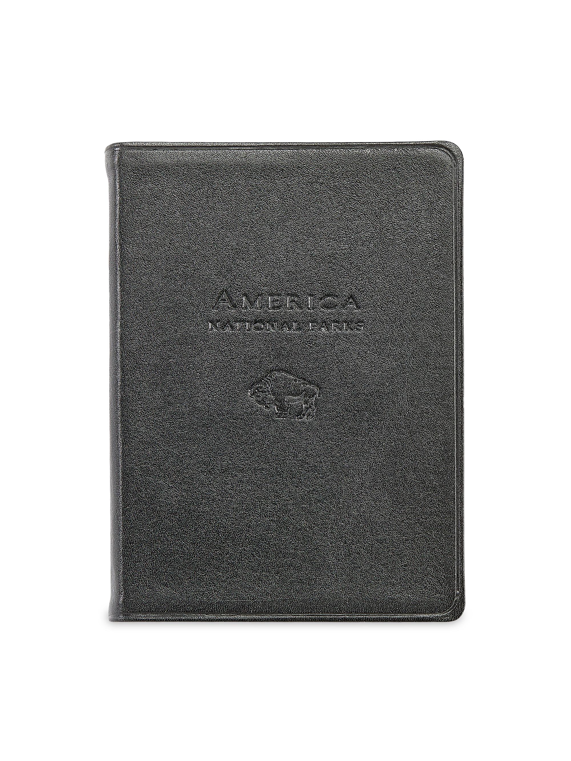 Graphic Image Leather Bound America Atlas - Onyx