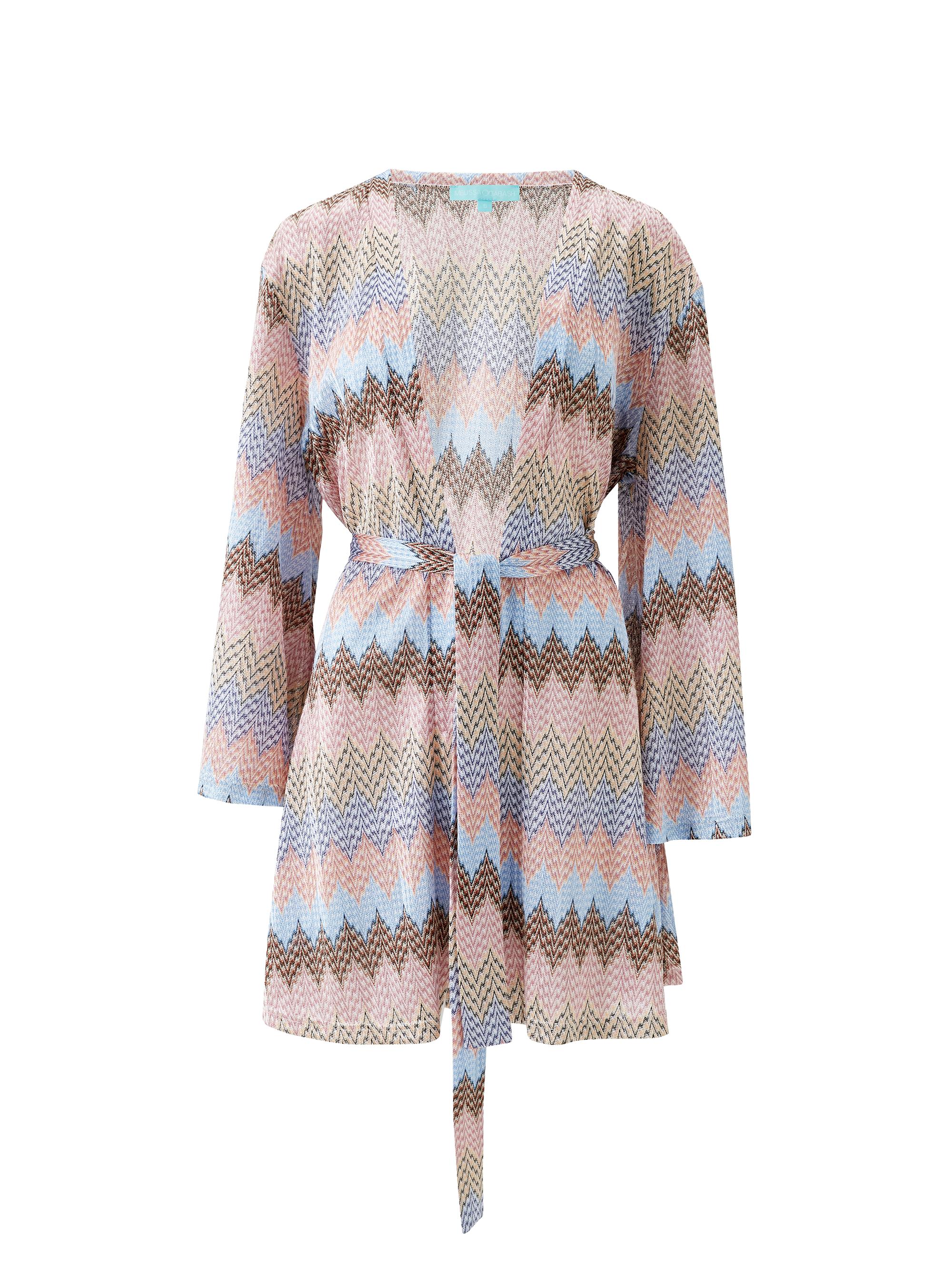 Melissa Odabash Anna Zigzag Knit Self-Tie Caftan | Saks Fifth Avenue