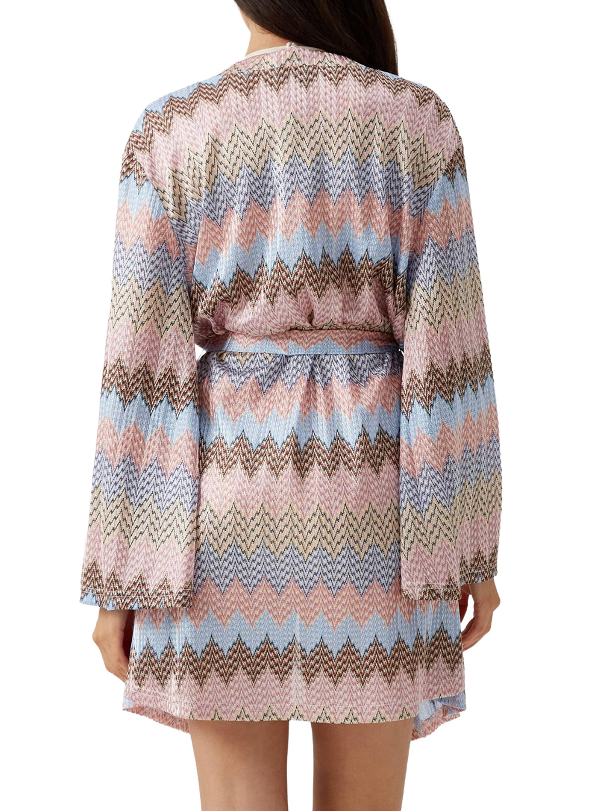 Melissa Odabash Anna Zigzag Knit Self-Tie Caftan | Saks Fifth Avenue
