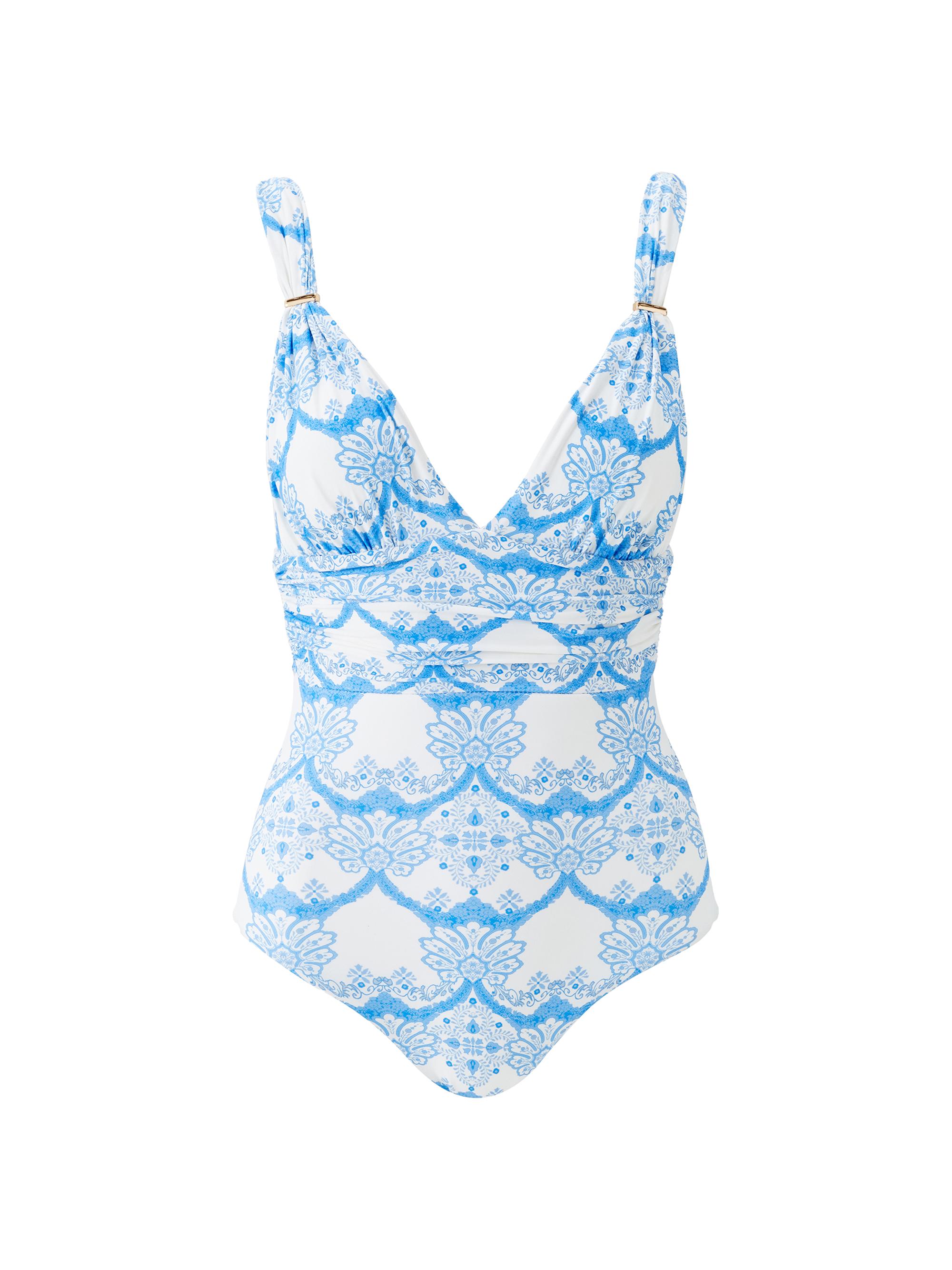 Melissa Odabash Women's Panarea Floral V-Neck One-Piece Swimsuit - Florian