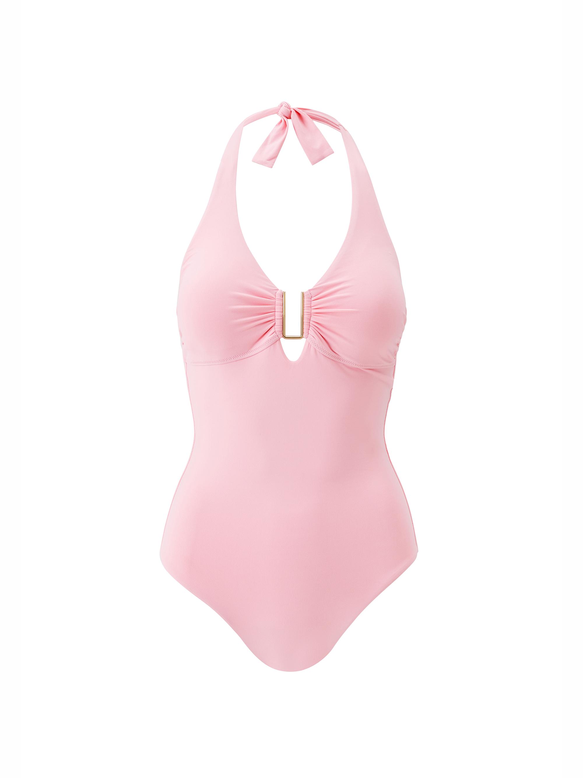 Melissa Odabash Women's Tampa Halterneck One-Piece Swimsuit - Rose