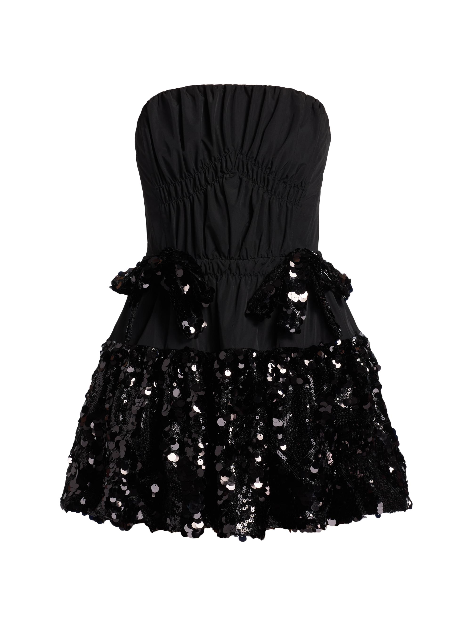 Aknvas Women's Kamilla Sequined Strapless Minidress - Black