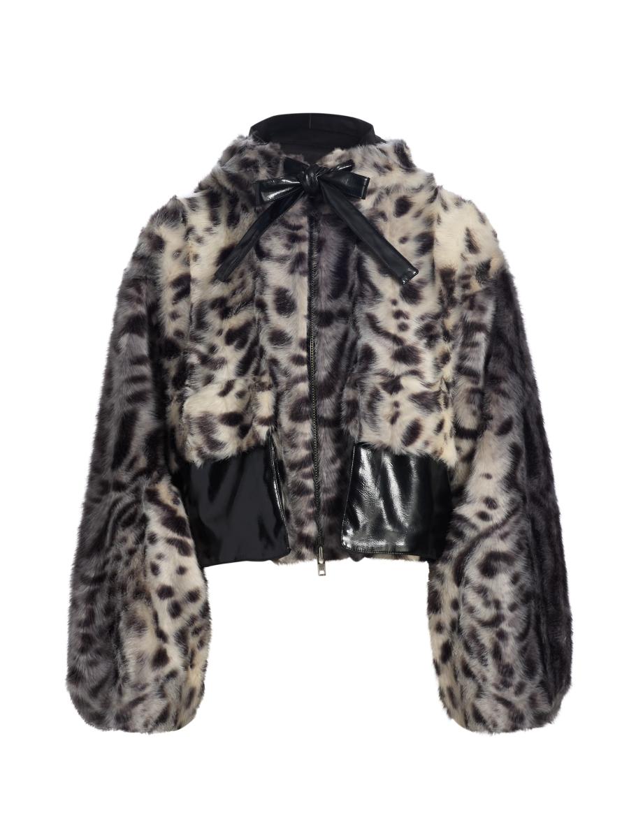 Aknvas Women's Hesse Leopard-print Faux-fur Jacket