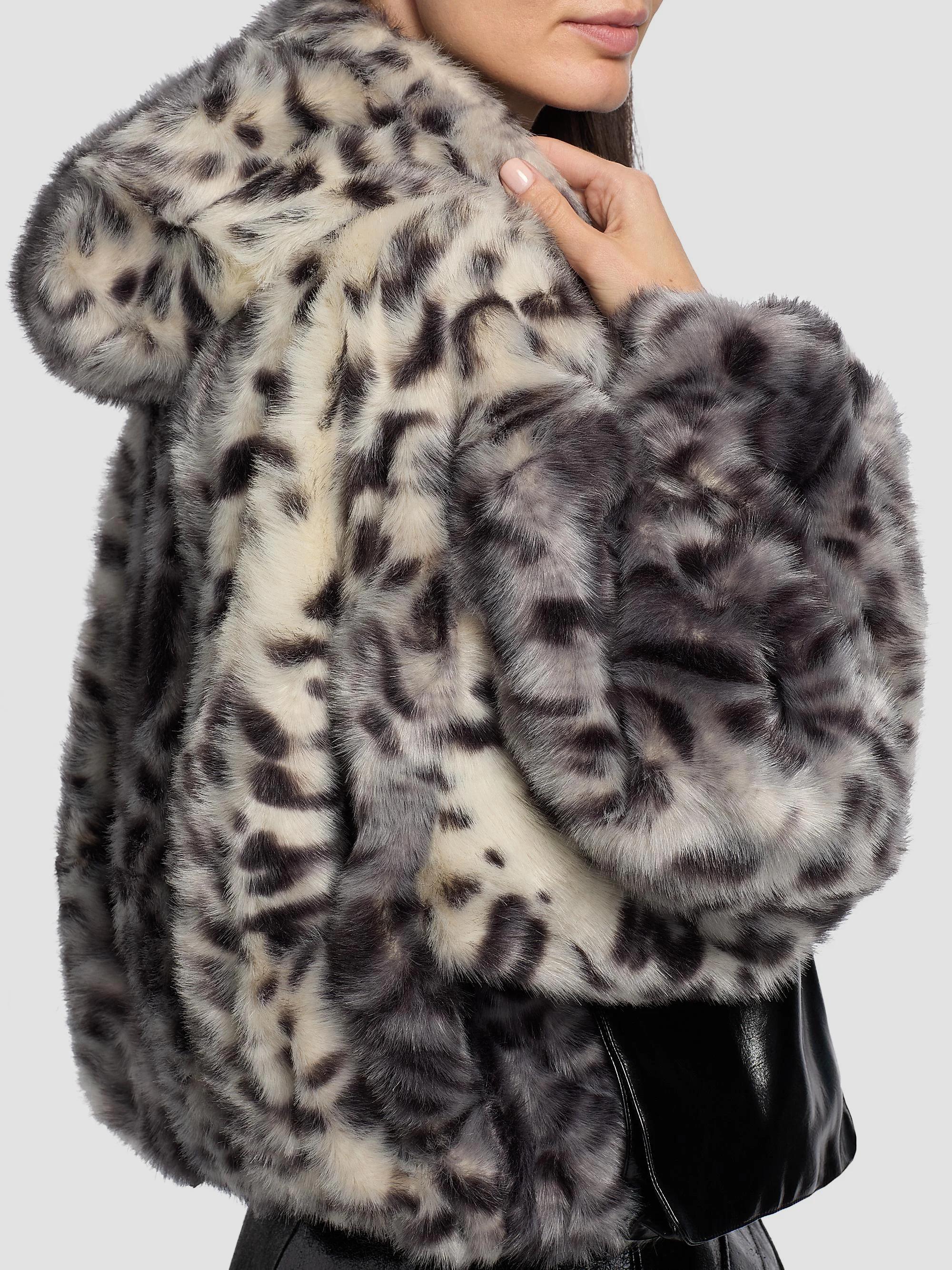 AKNVAS Hesse Leopard-Print Faux-Fur Jacket | Saks Fifth Avenue