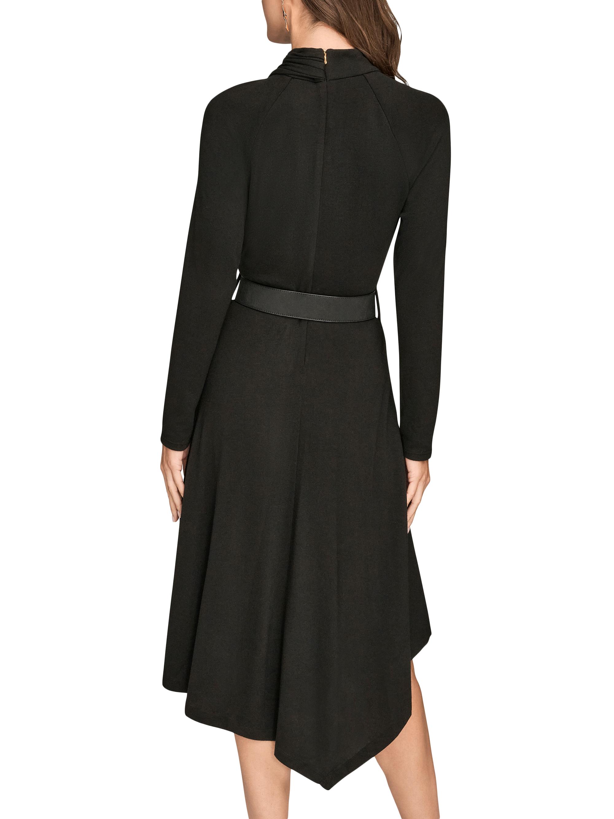 navy blue dress for baby girl Donna Karan New York Crossover Belted Long-Sleeve Midi-Dress