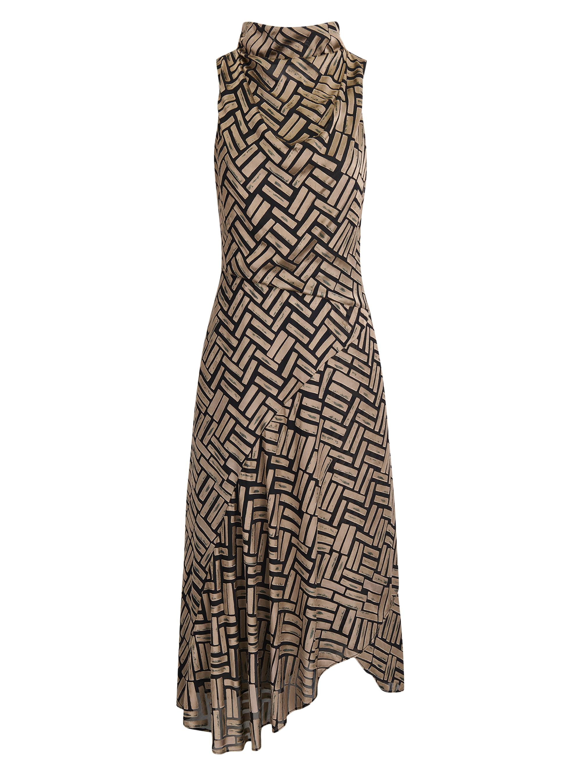 Donna Karan New York Women's Chevron Nylon-Blend Midi-Dress - Black Nolita