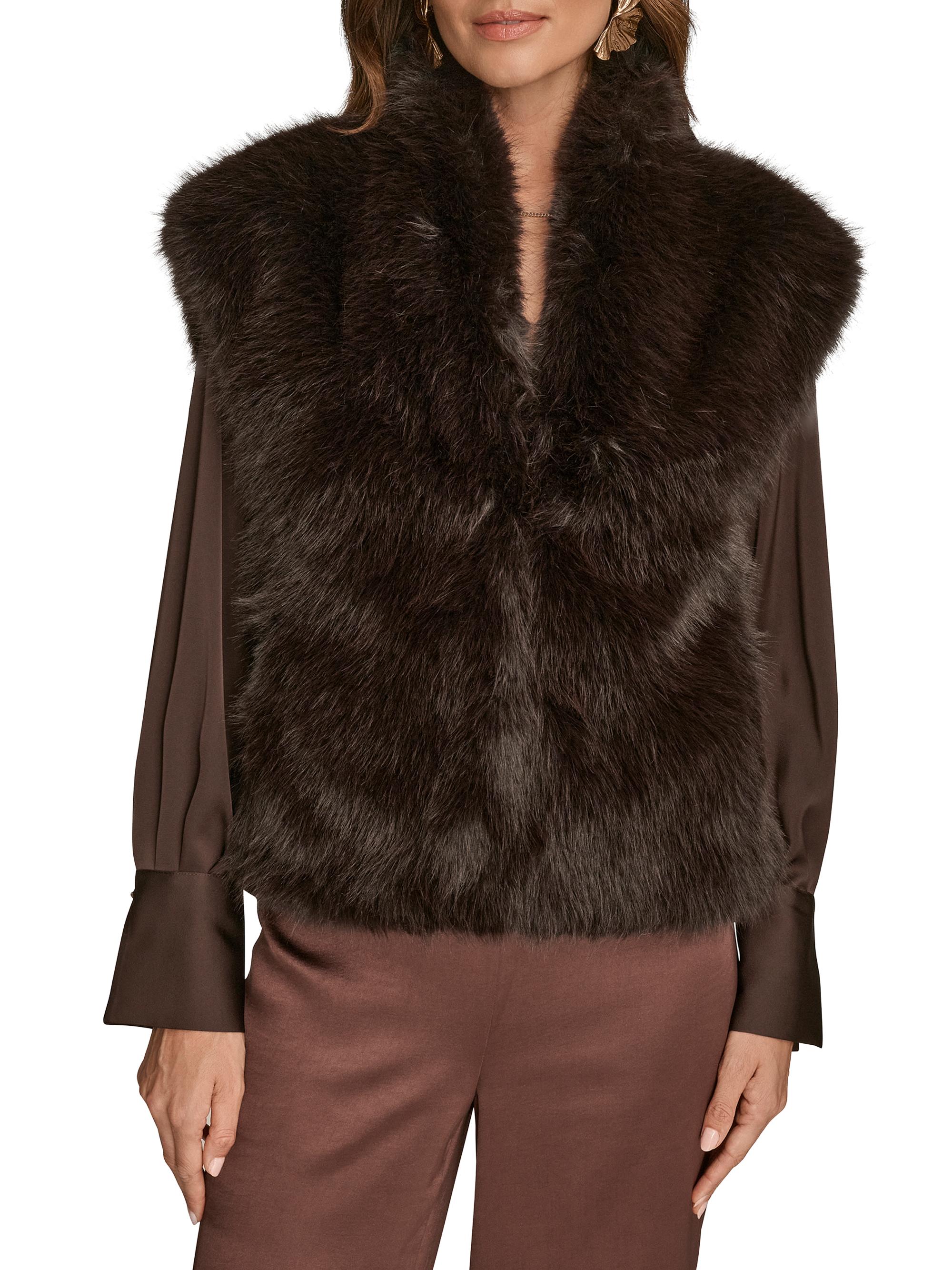 Donna Karan New York Faux-Fur Vest | Saks Fifth Avenue
