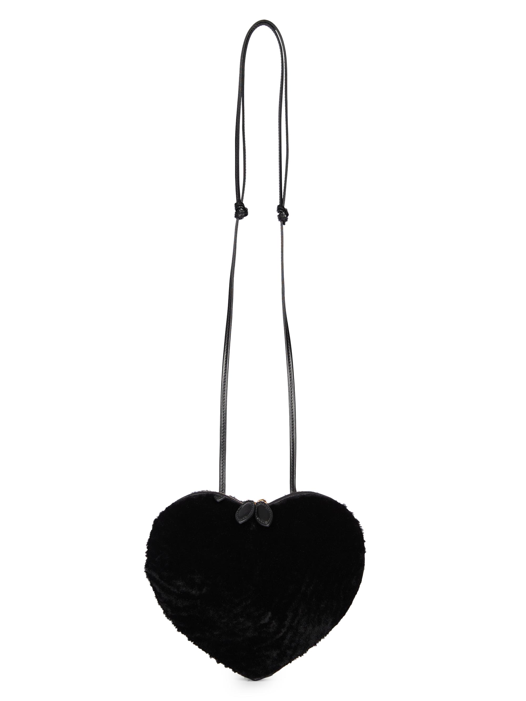 Alaïa Women's Le Coeur Shearling Shoulder Bag - Noir