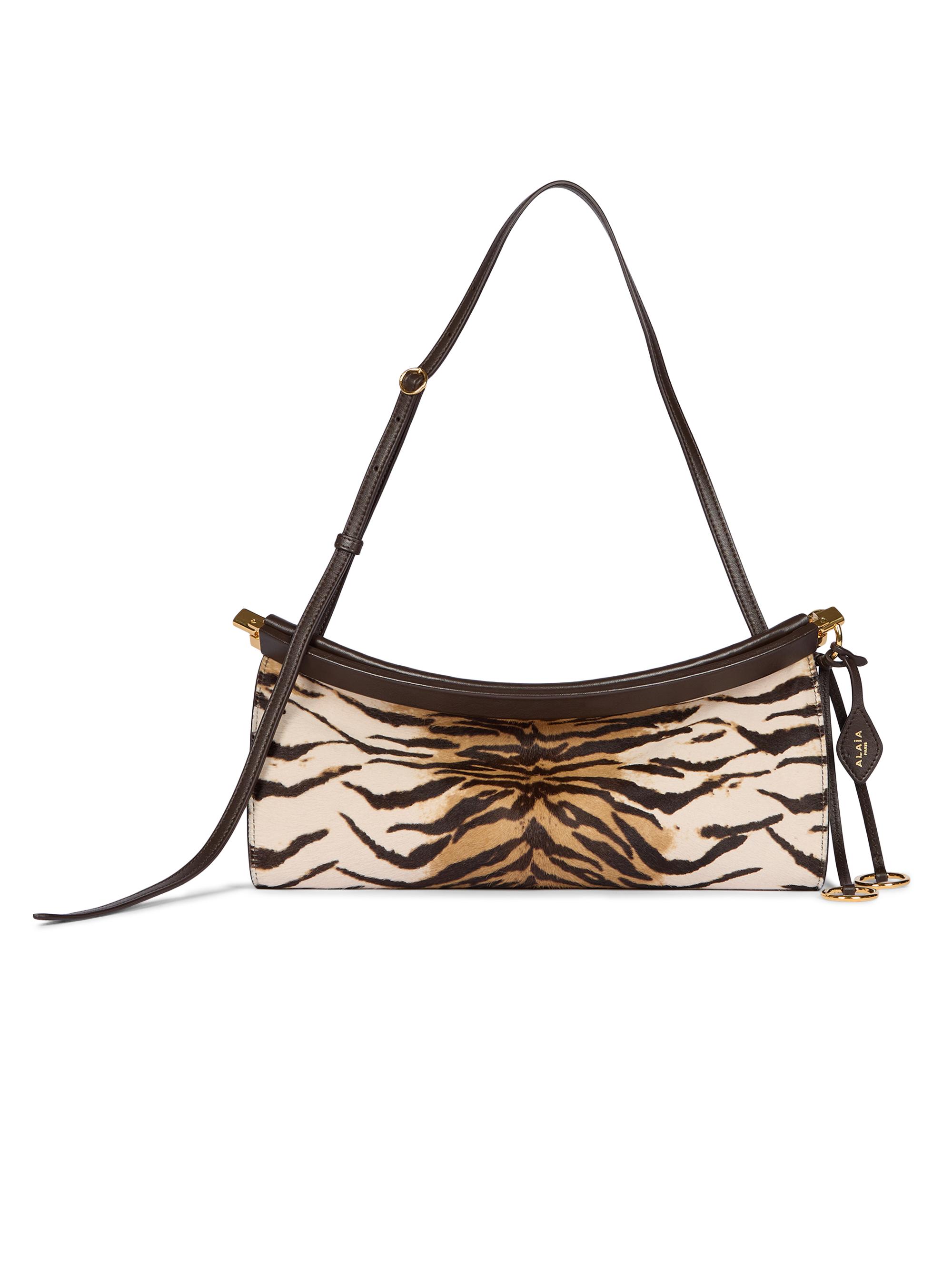 Alaïa Women's Le Clik East West Tiger Calf Hair  Shoulder Bag - Naturel