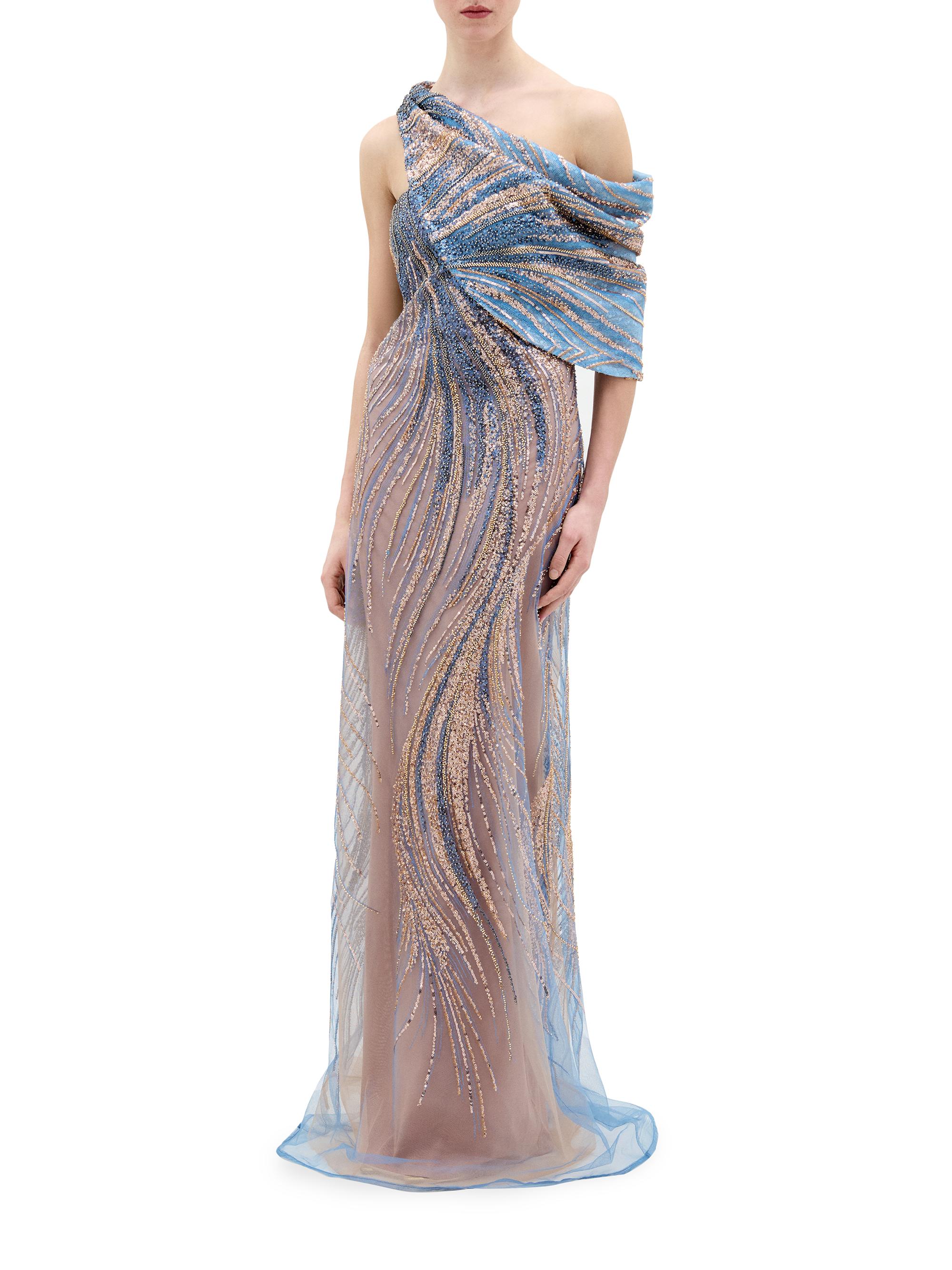 Silvia Tcherassi Rayo De Luna One-Shoulder Gown | Saks Fifth Avenue