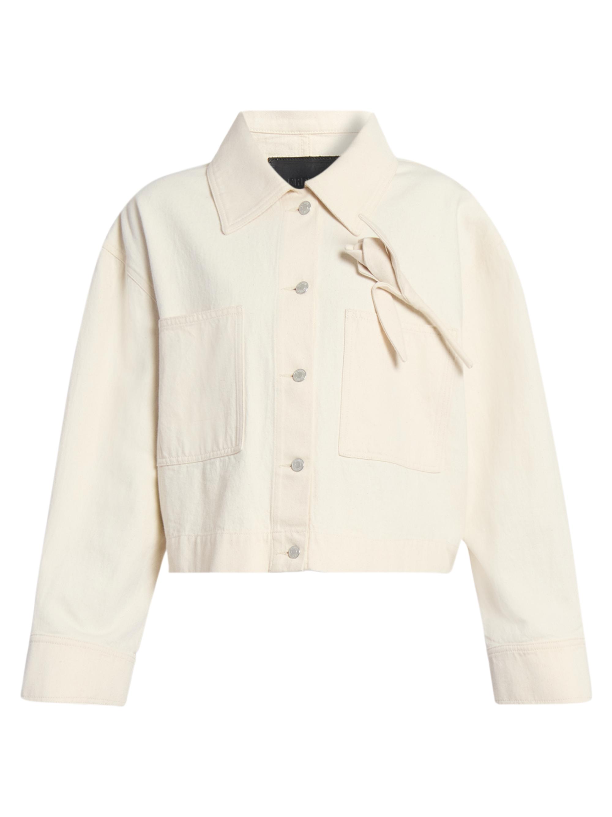 Erdem Women's Boxy Denim Jacket - Ecru