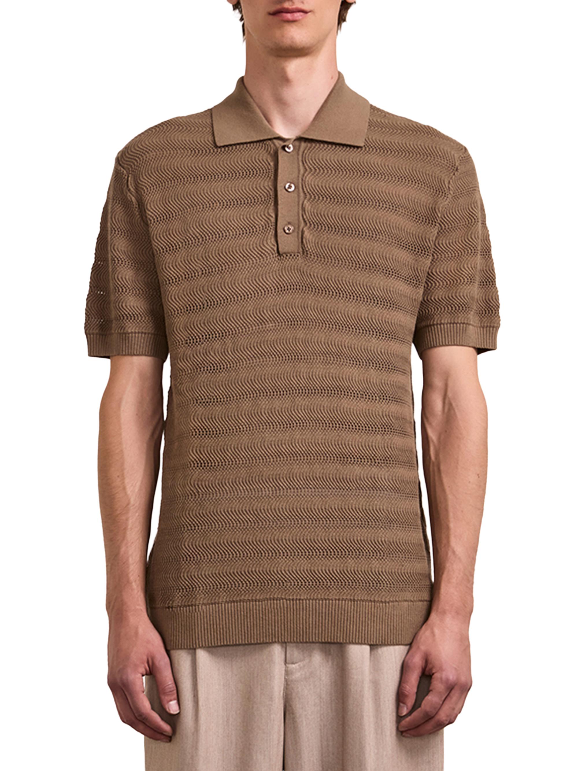 Frescobol Carioca Men's Vidal Cotton Jacquard Polo Shirt - Coastal Blue