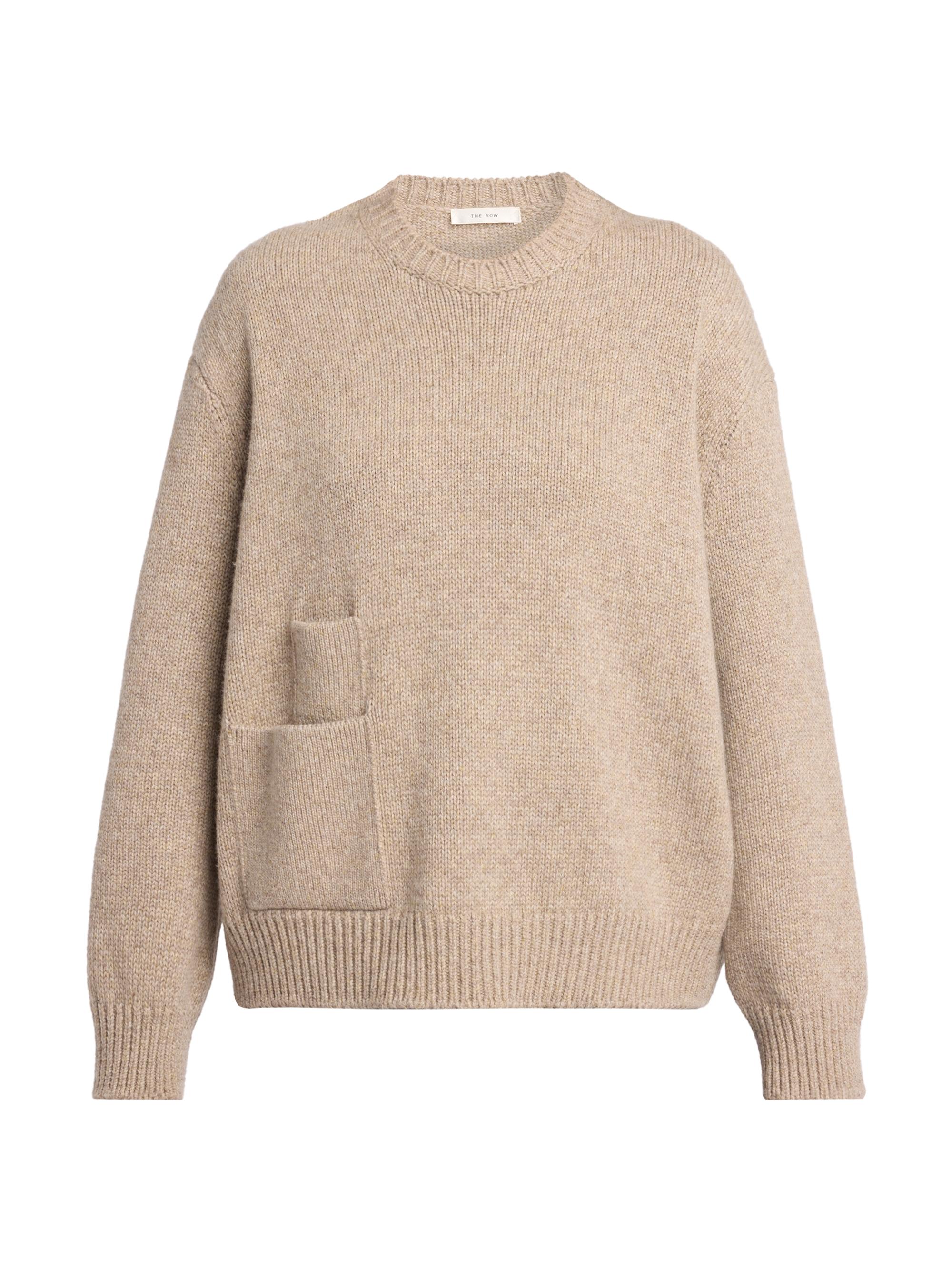 The Row Women's Mirtle Cashmere Double Pocket Sweater - Light Pebble