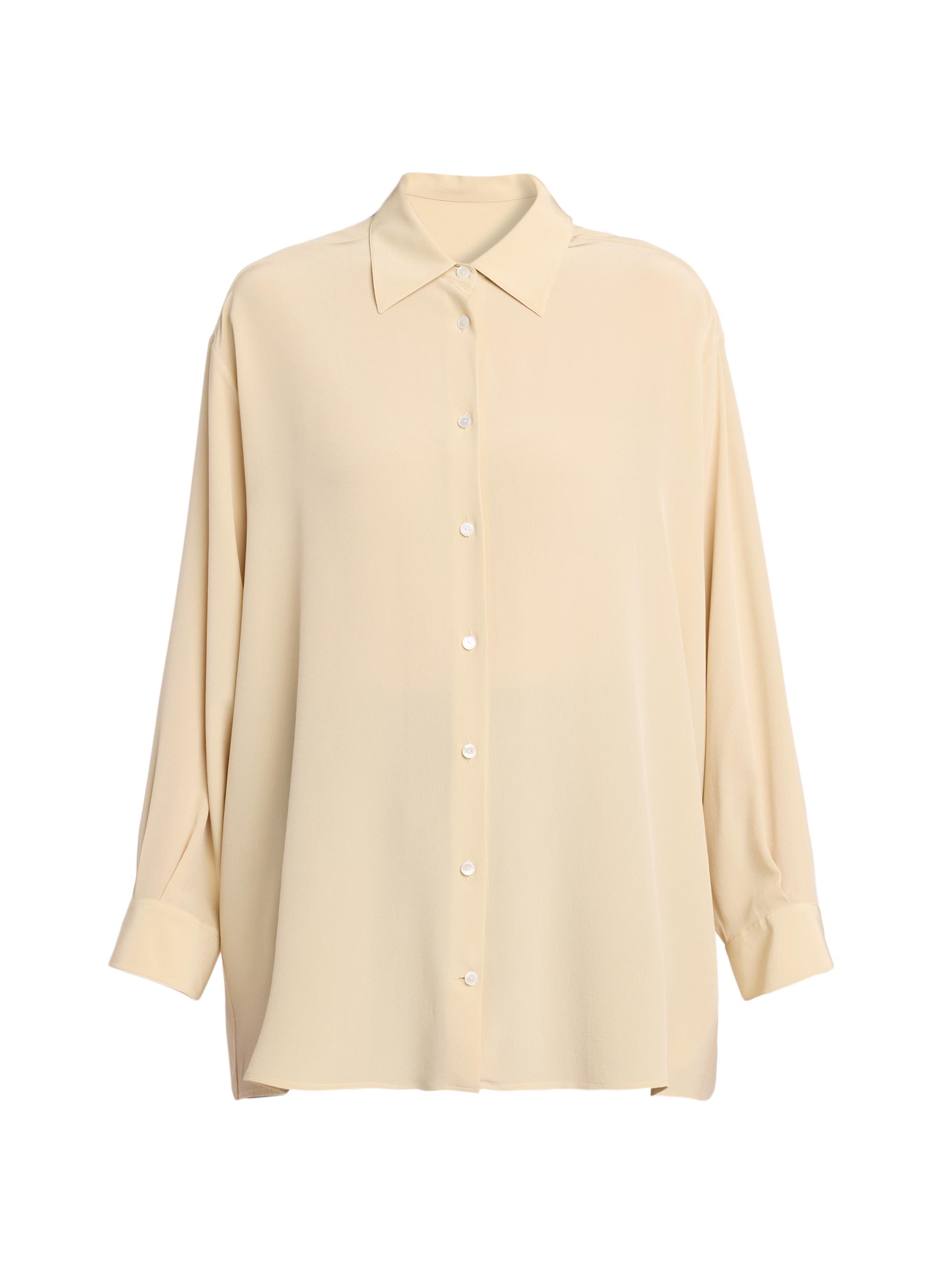 The Row Women's Luka Silk Crêpe Shirt - Butter