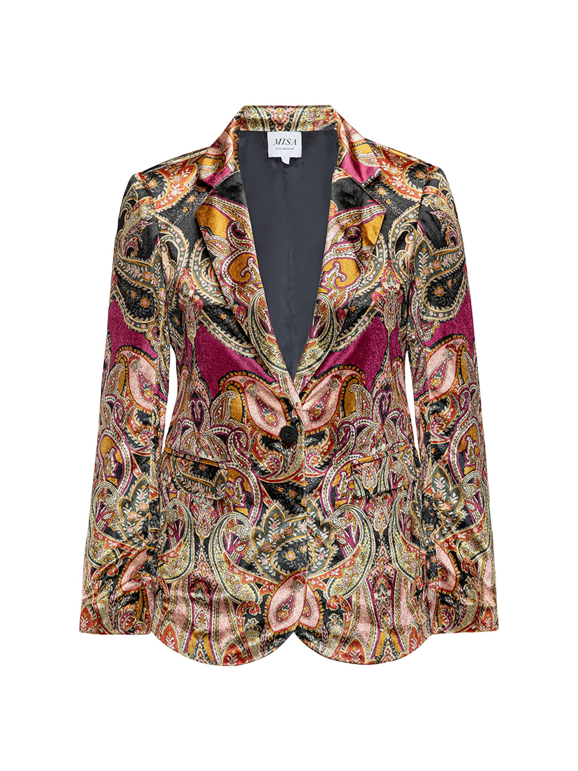 Misa Los Angeles Women's Catroux Paisley Velvet Blazer - Persian Paisley