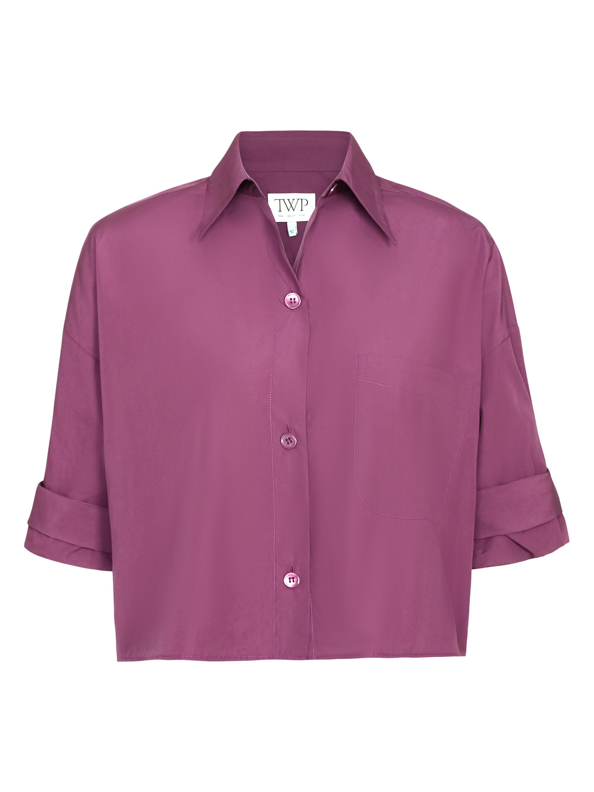 TWP Women's Next Ex Boxy Cotton Blouse - Crushed Violets