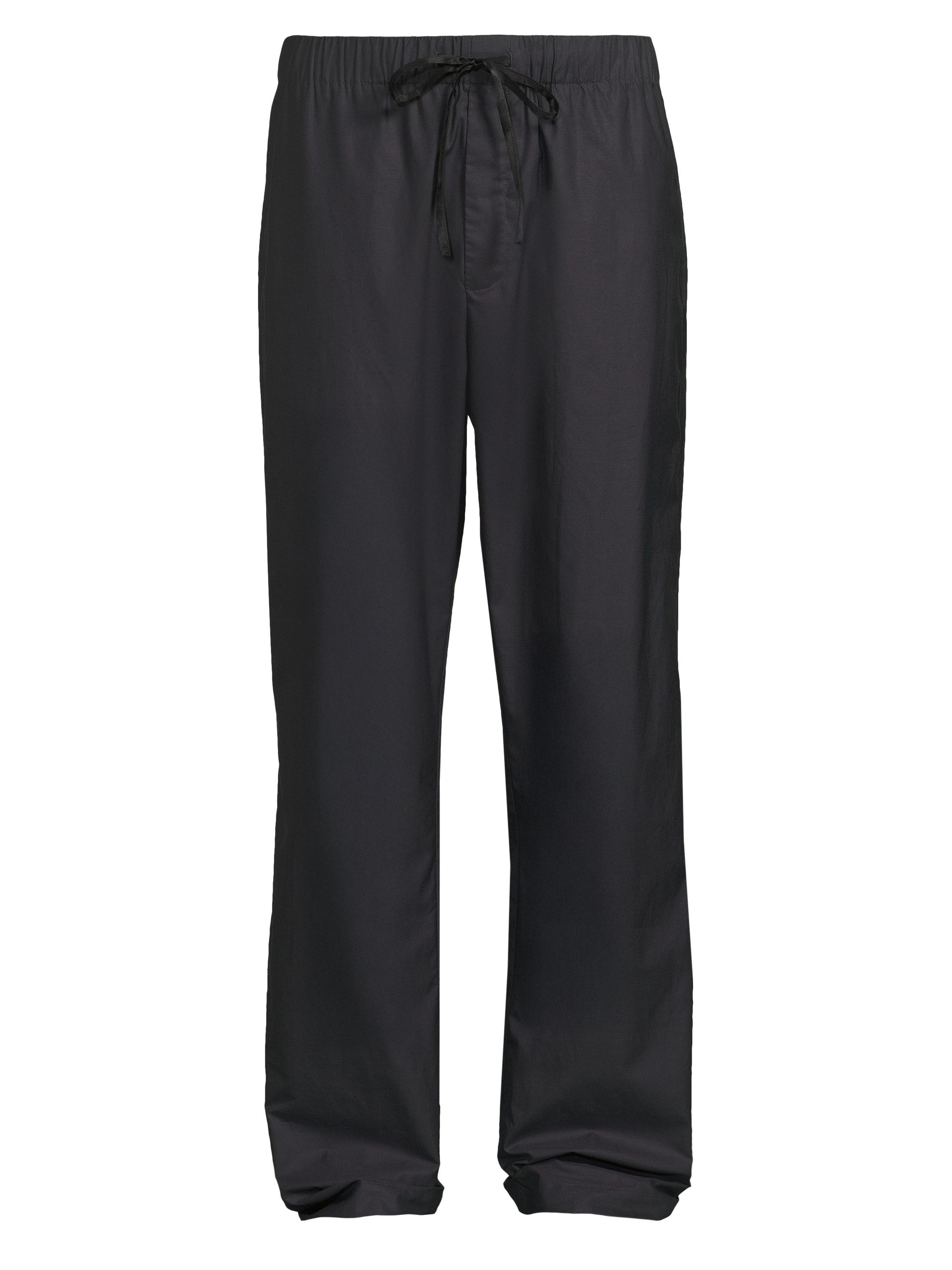 Fleur du Mal Men's Cotton Poplin Pajama Pants - Black Smoke