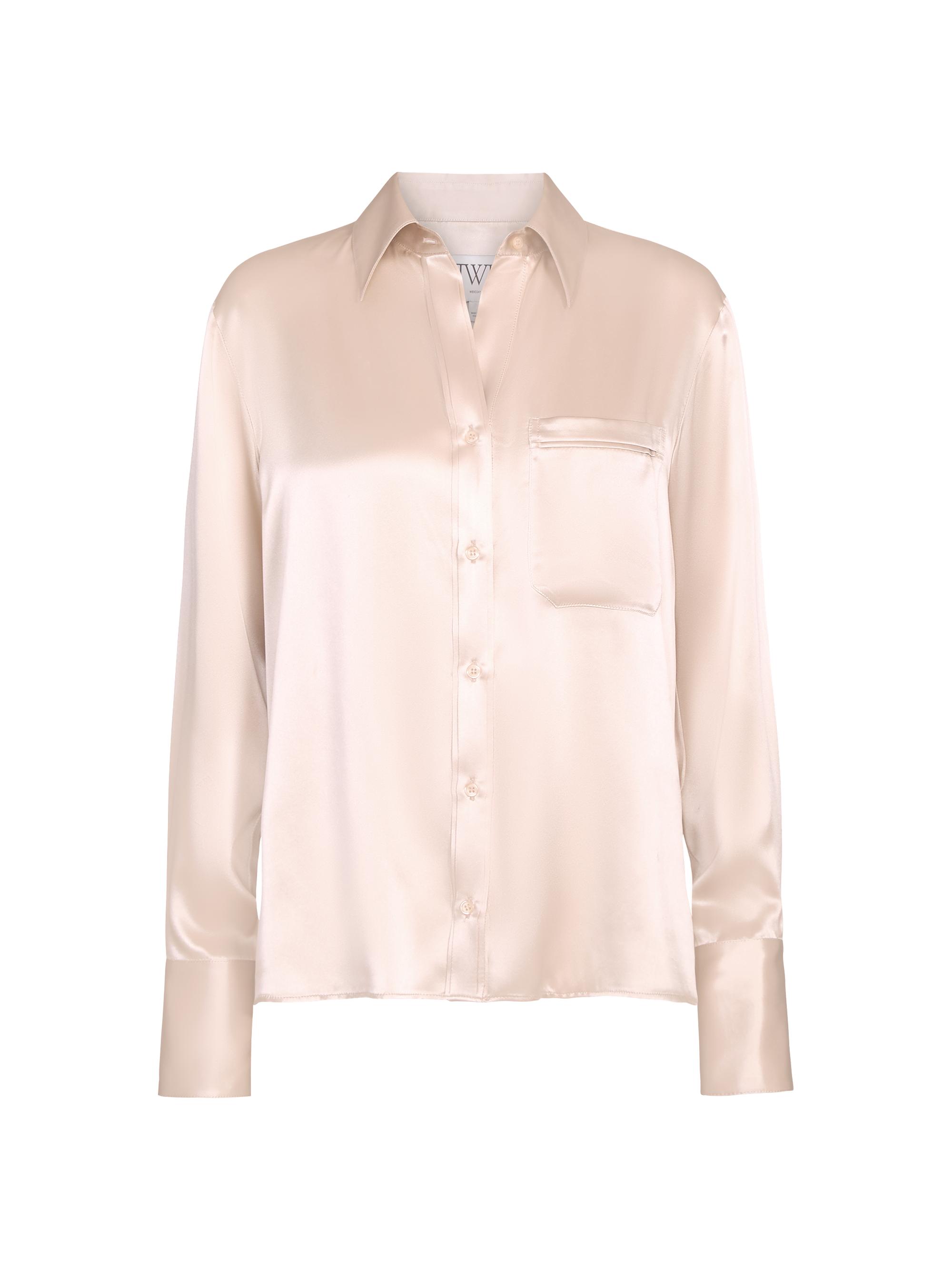 Joey Silk Button-Front Shirt