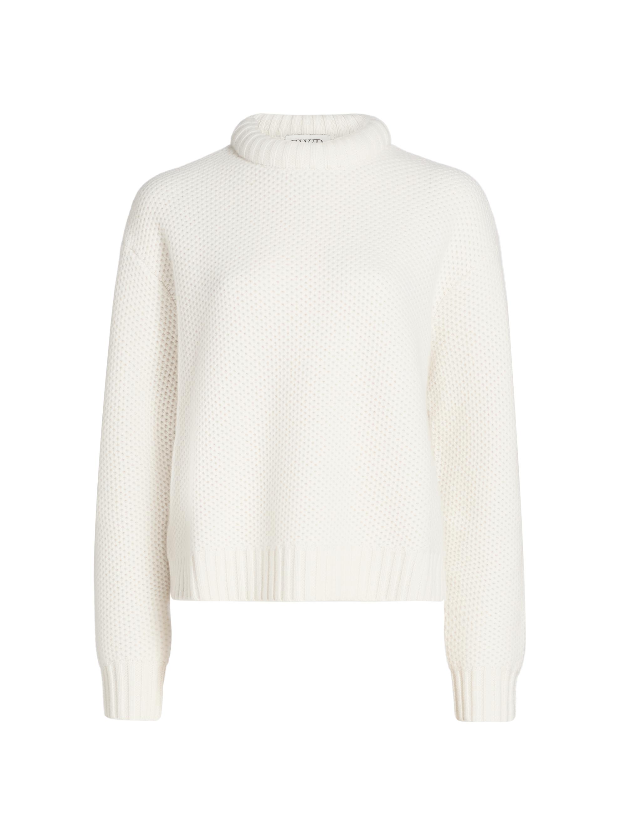 23年AW❢ CASHMERE Mix フカVネック プルオーバー ホワイト arch4 Cornwall Rib-Knit Cashmere Sweater | Saks Fifth Avenue