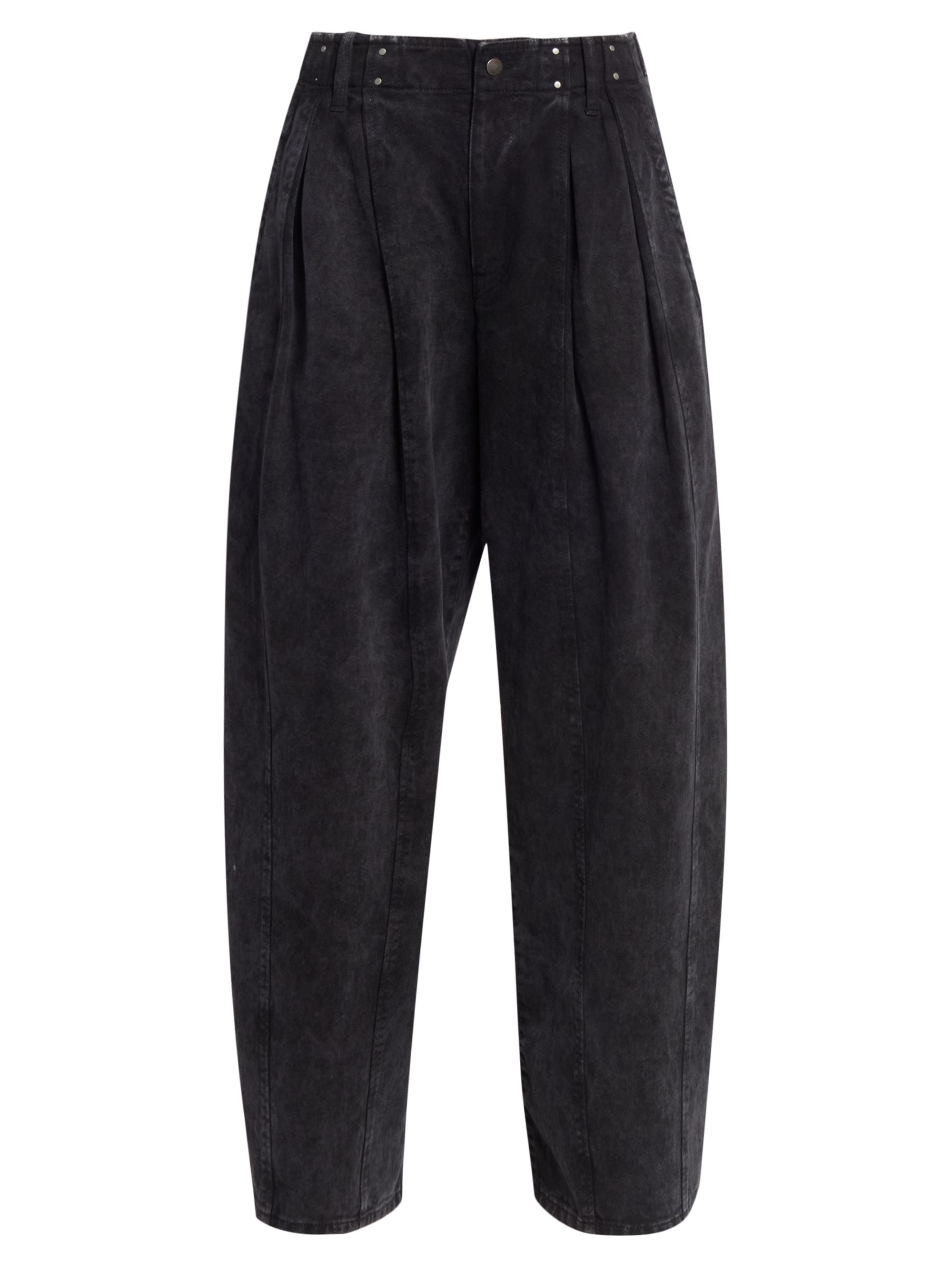 Isabel Marant Women's Ireme Pleated Relaxed Jeans - Faded Black
