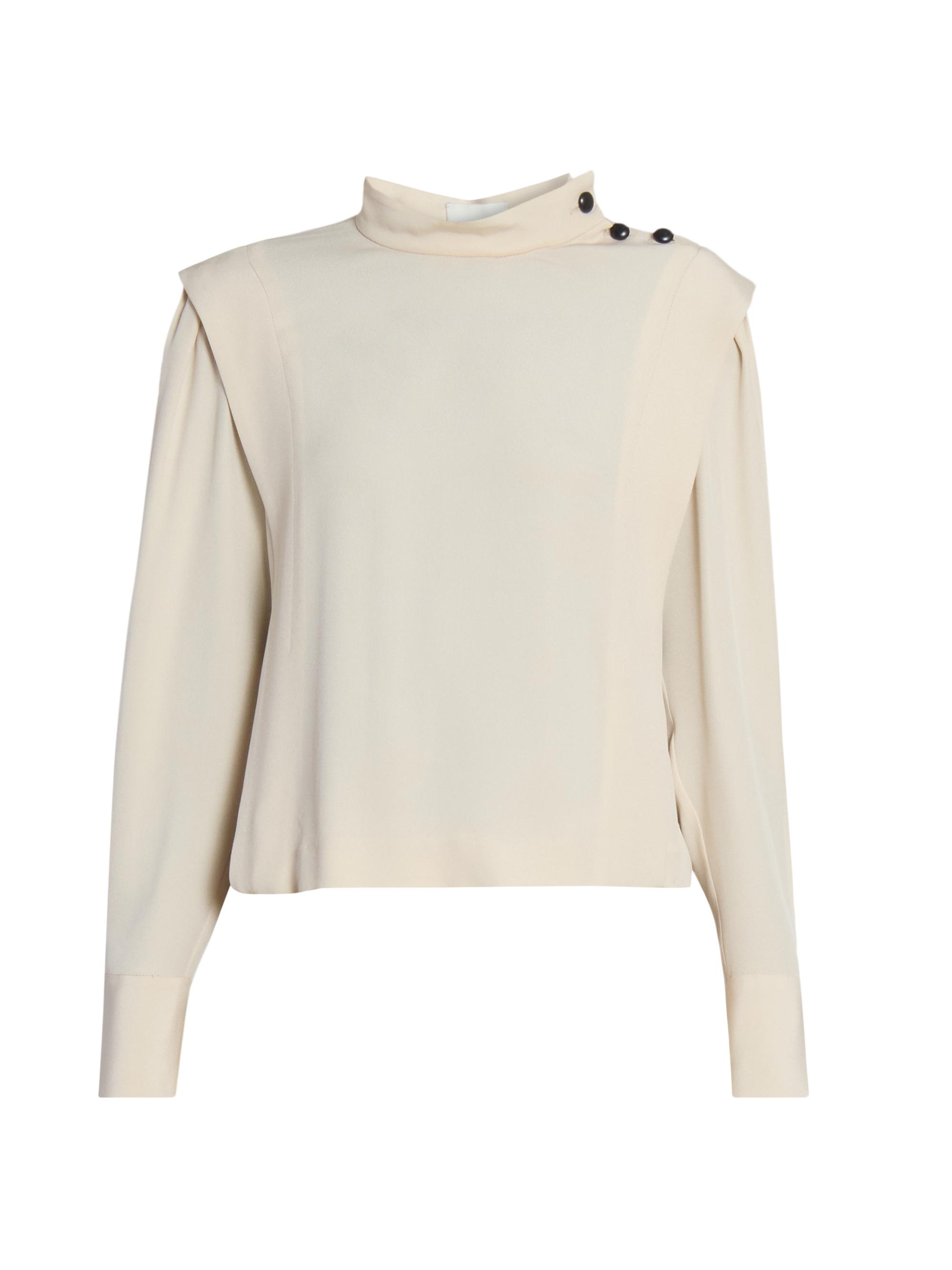 Isabel Marant Women's Felissa Silk-Blend Layered Top - Ecru
