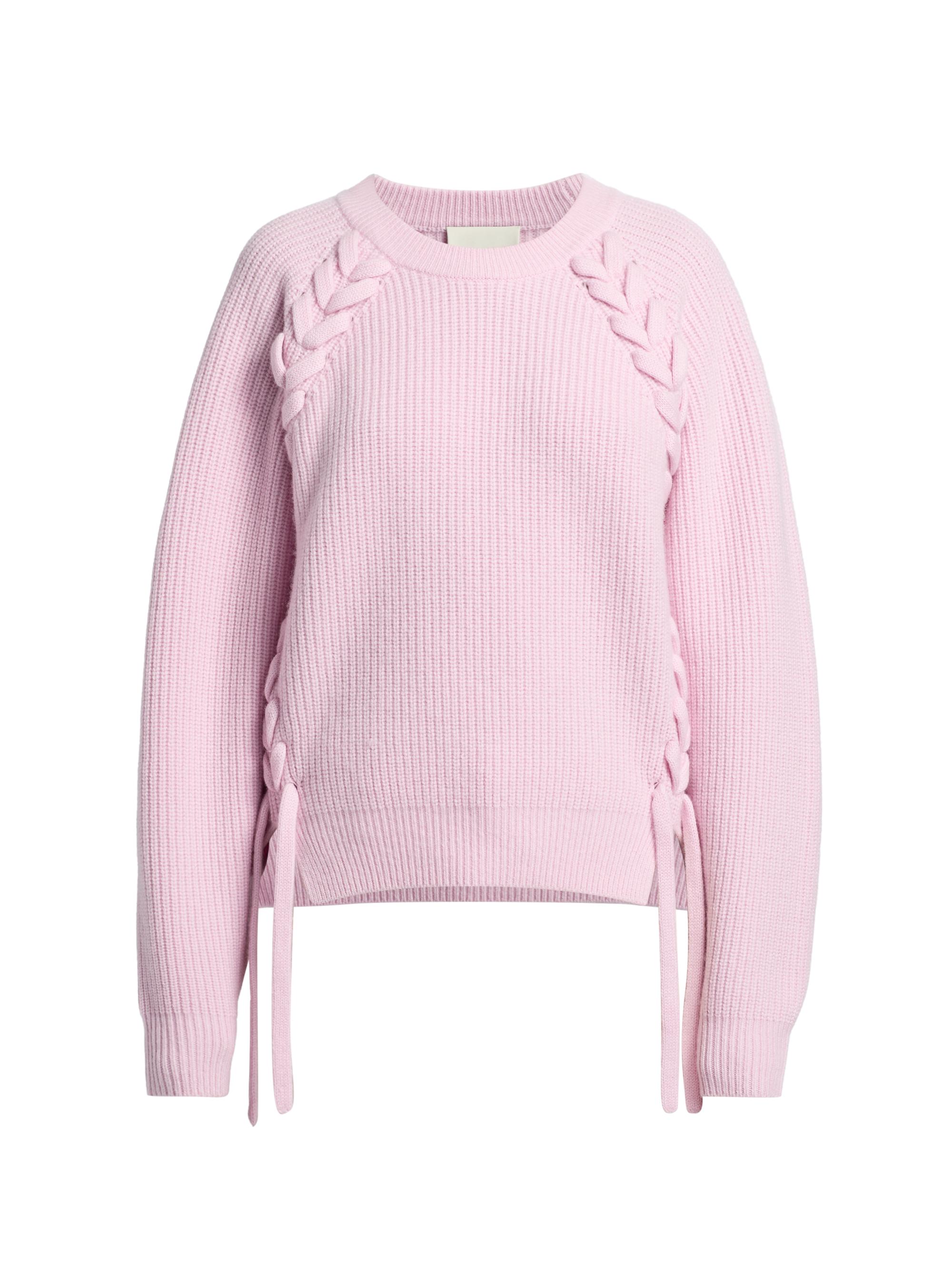 Isabel Marant Women's Tulliam Lace-Up Wool-Cashmere Sweater - Pink